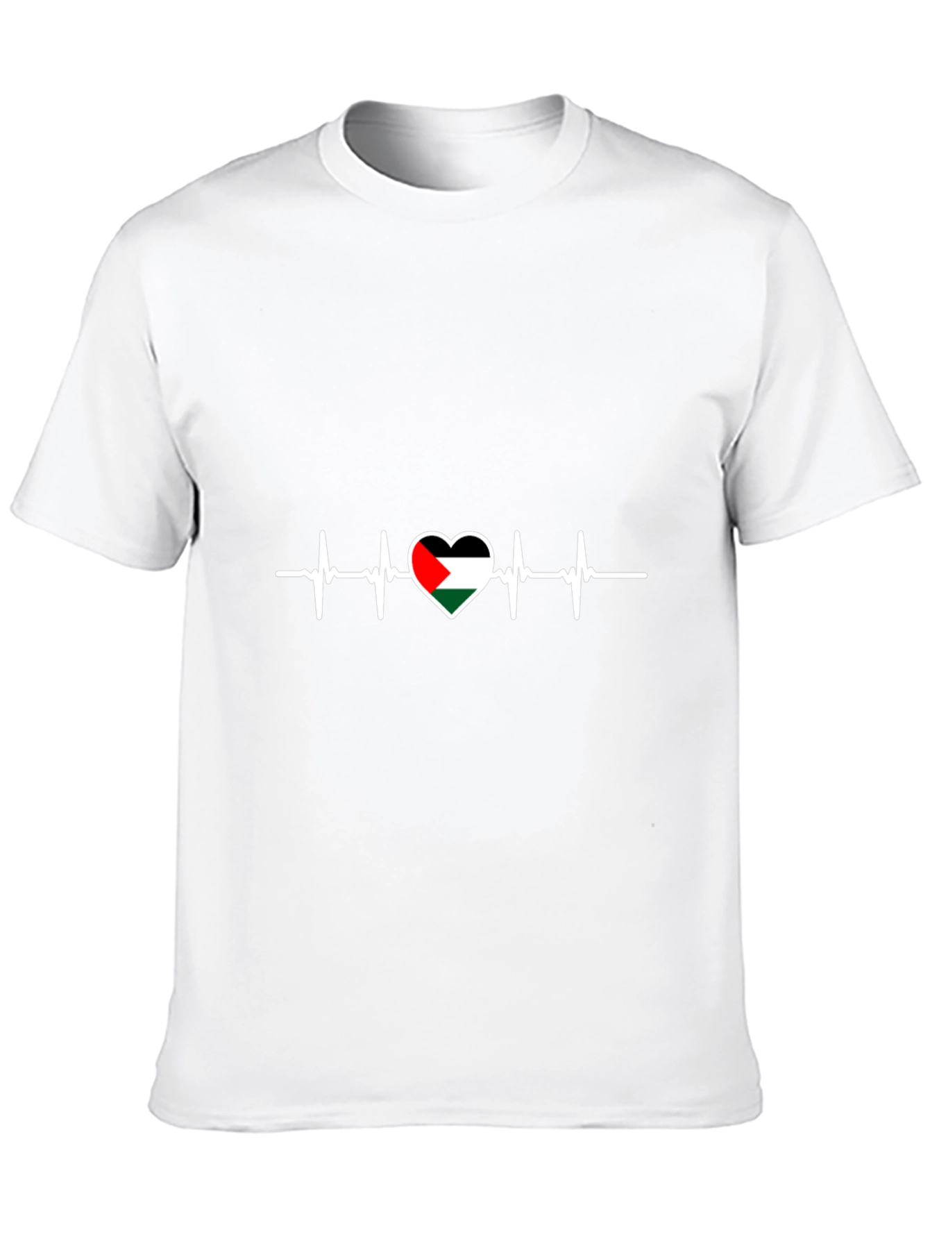 Palestine Heartbeat T-Shirt - Black