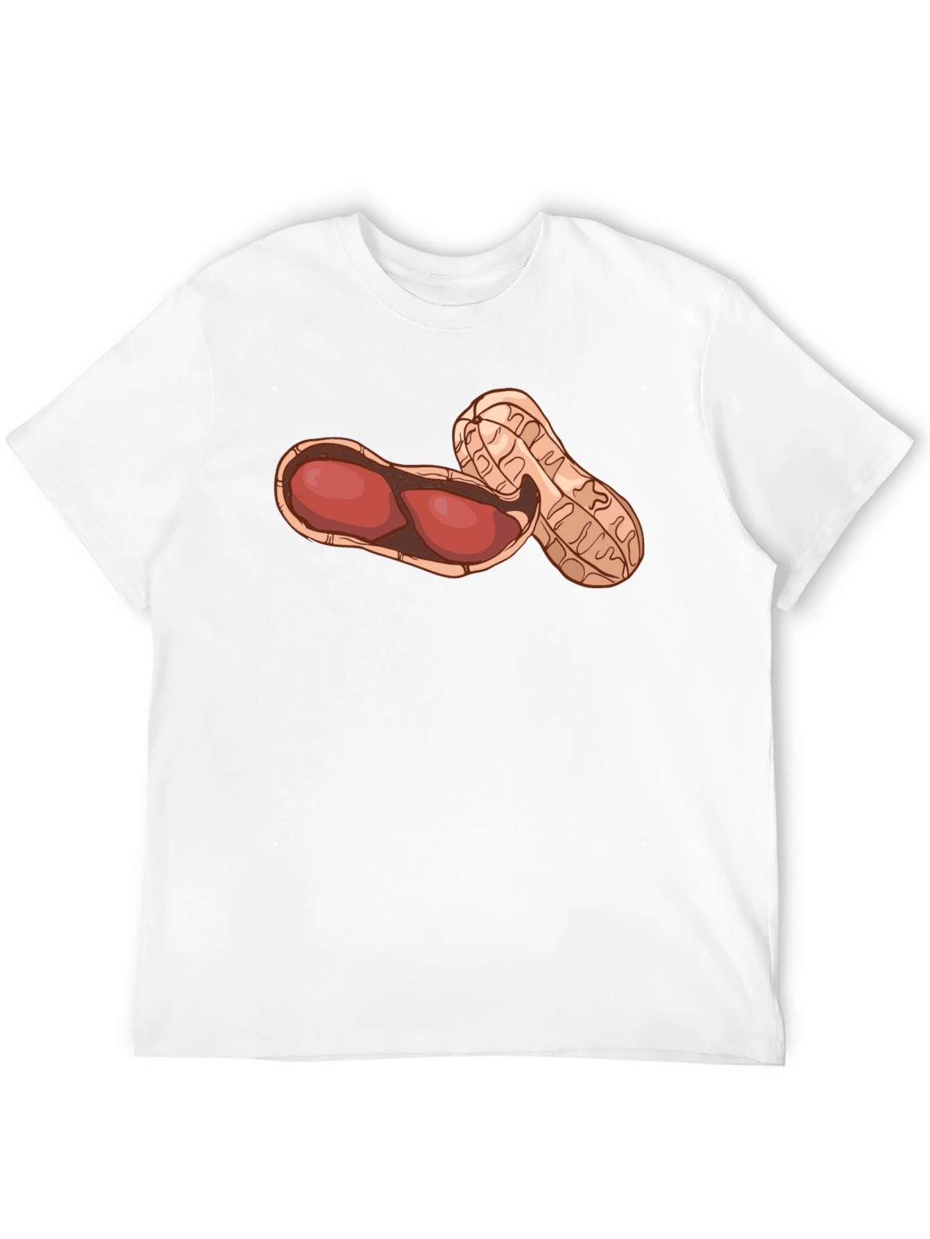 Funny Peanut Graphic Black T-Shirt