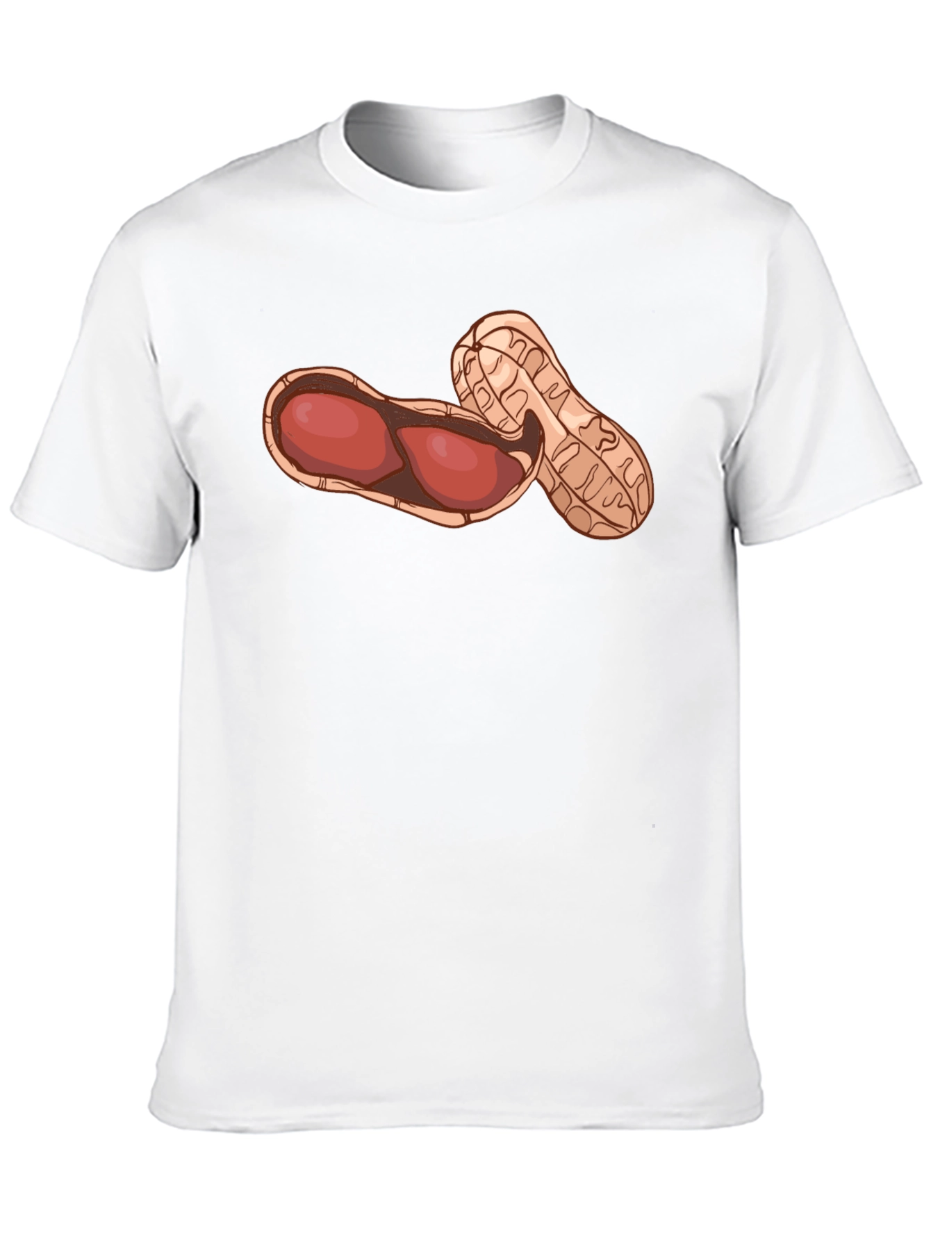 Funny Peanut Graphic Black T-Shirt