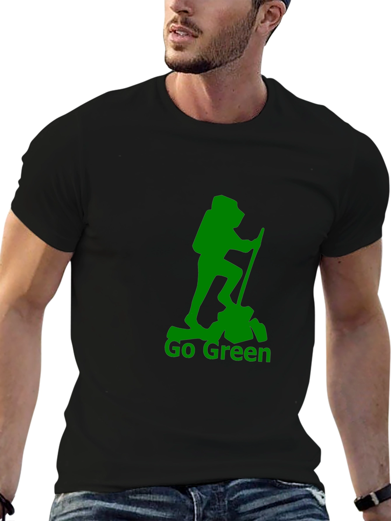 Go Green Hiking T-Shirt - Black