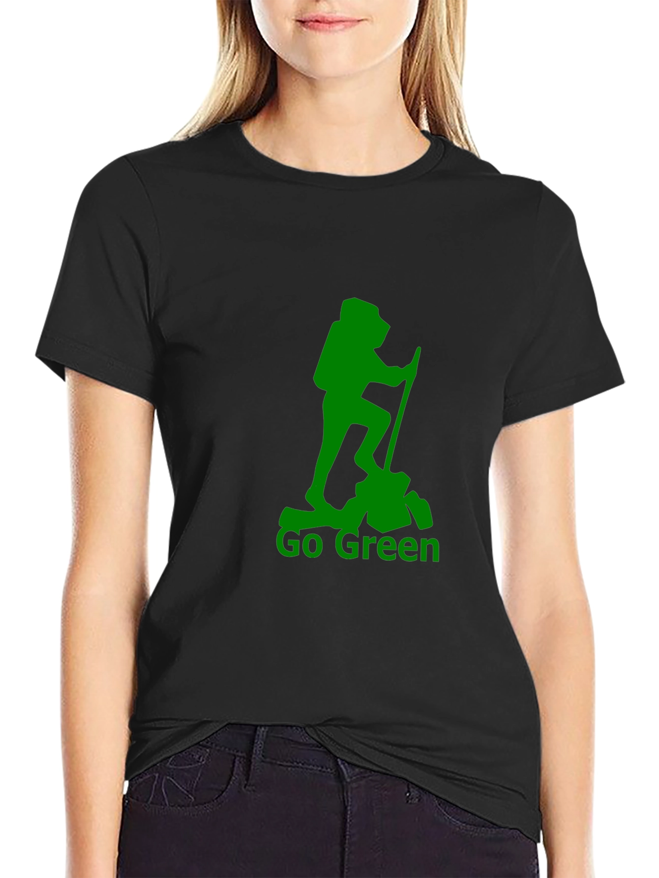 Go Green Hiking T-Shirt - Black