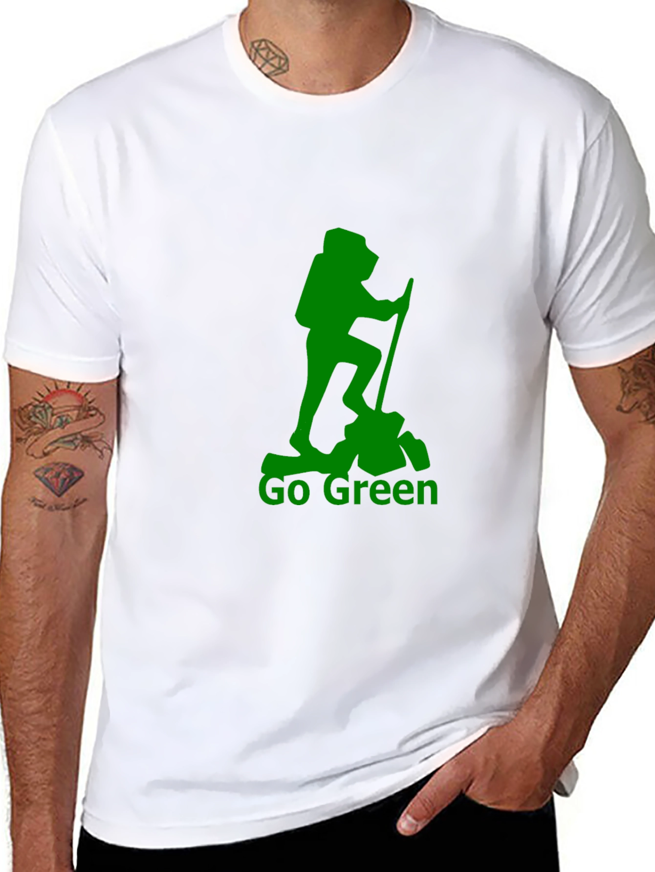 Go Green Hiking T-Shirt - Black