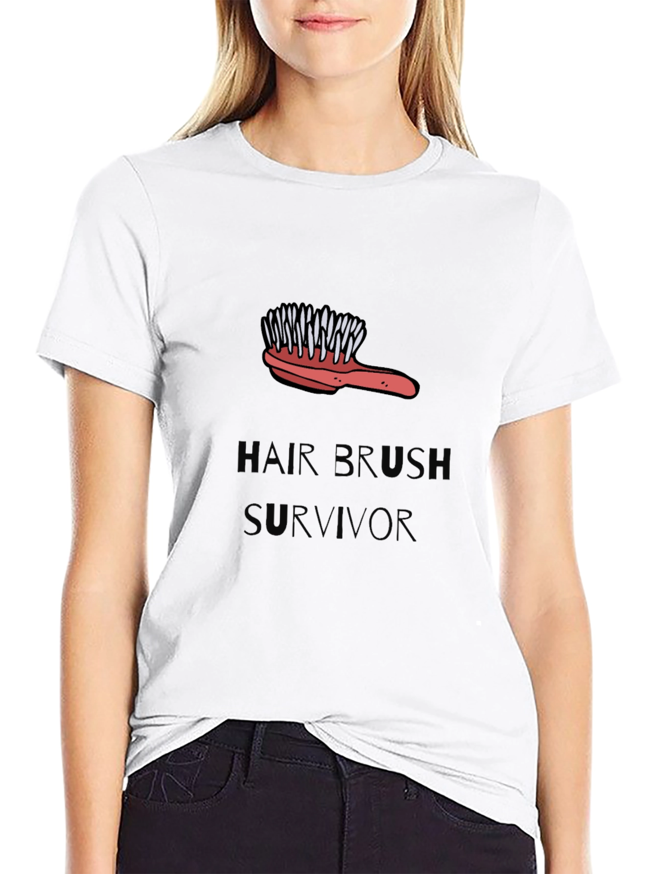 Hair Brush Survivor Graphic Tee