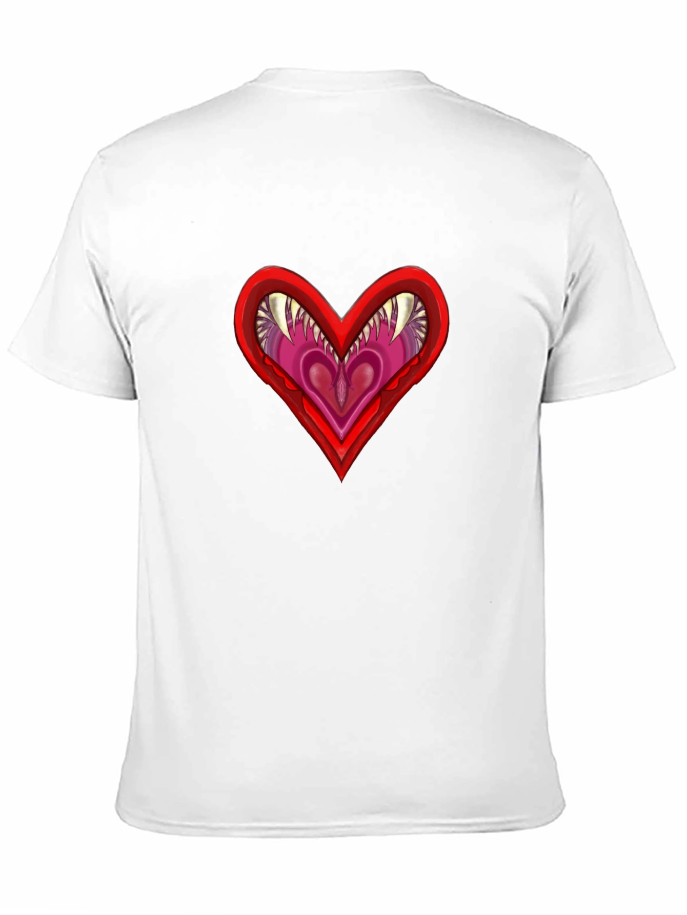Edgy Heart Graphic Tee - Black Cotton T-Shirt