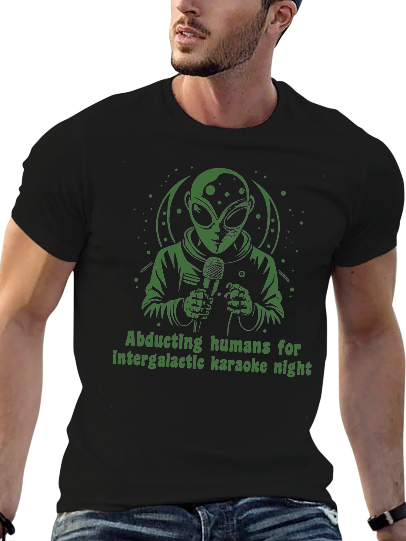 Intergalactic Karaoke T-Shirt: Alien Abduction Humor