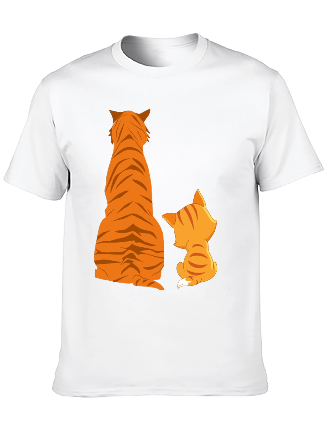 Tiger and Kitten Graphic Tee - Black Cotton