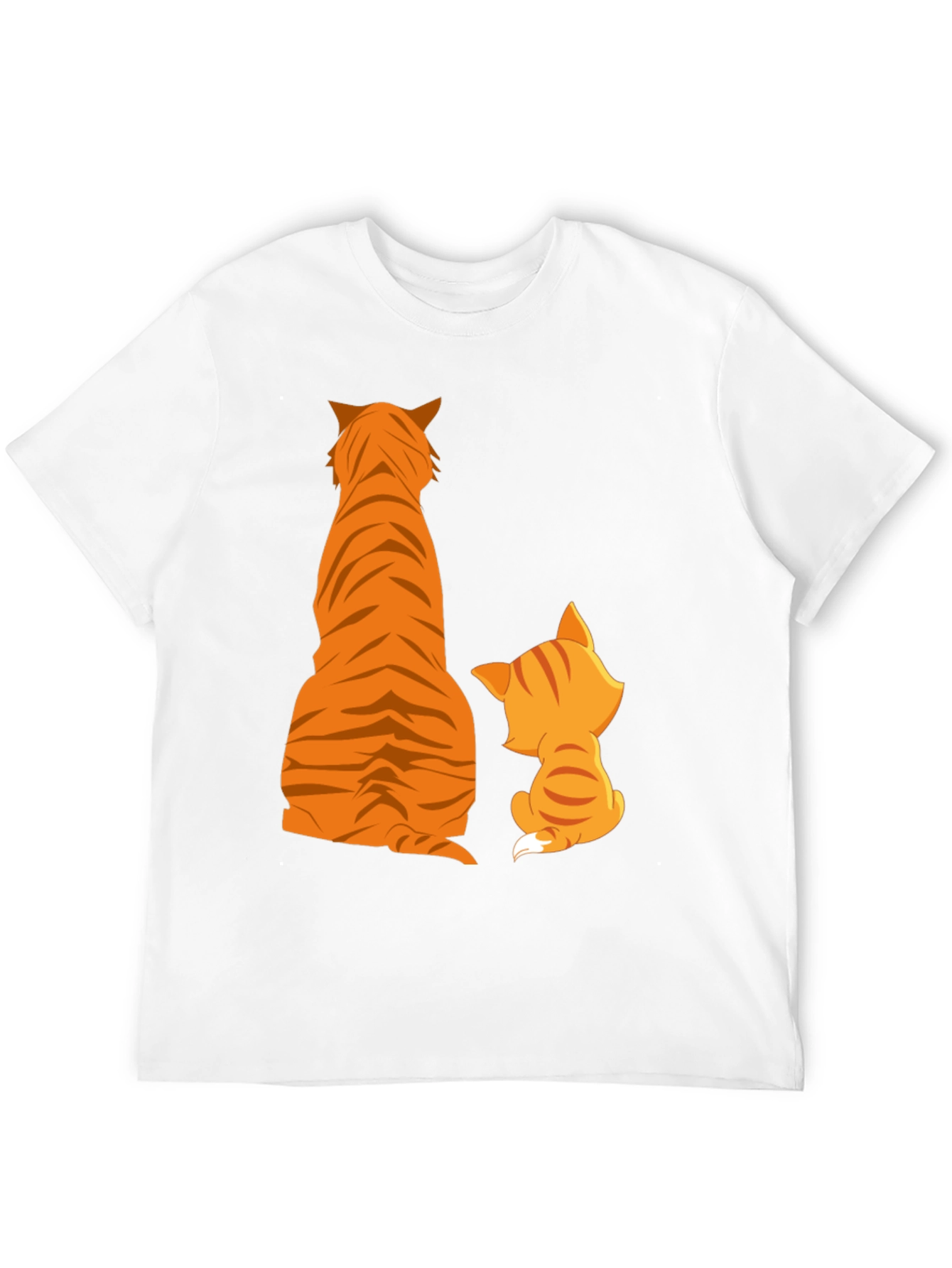 Tiger and Kitten Graphic Tee - Black Cotton