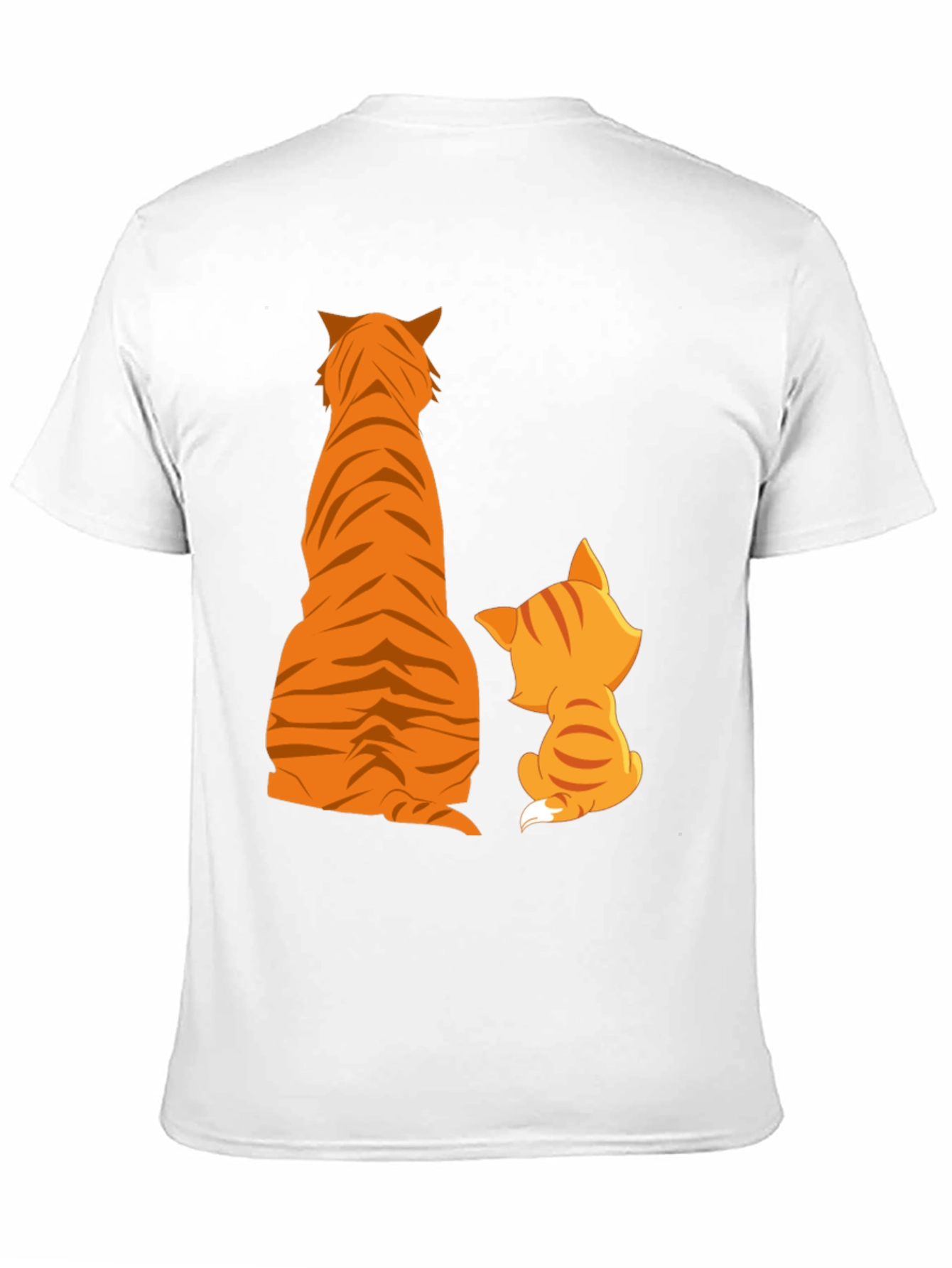 Tiger and Kitten Graphic Tee - Black Cotton