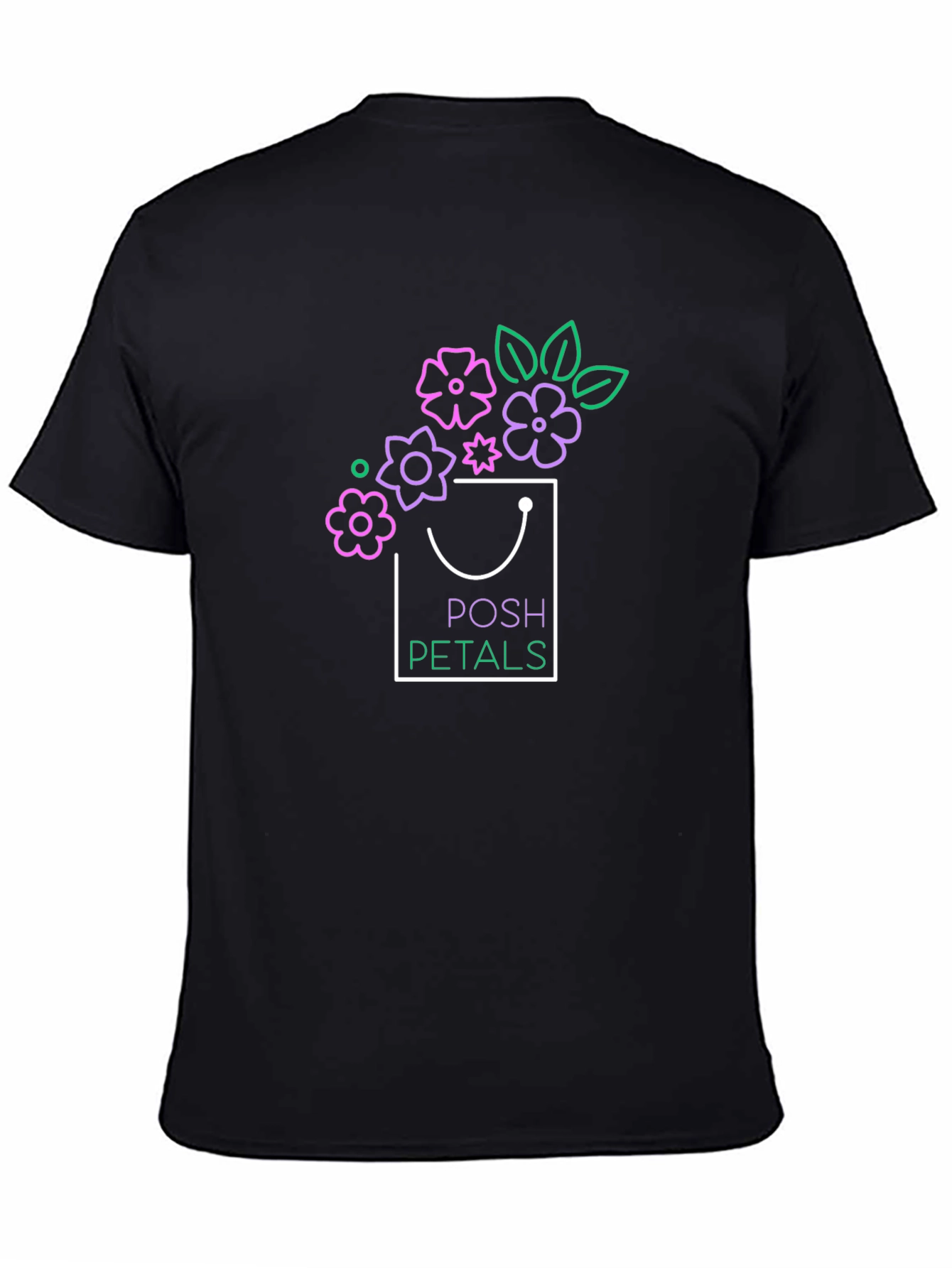 Posh Petals Graphic T-Shirt - Black
