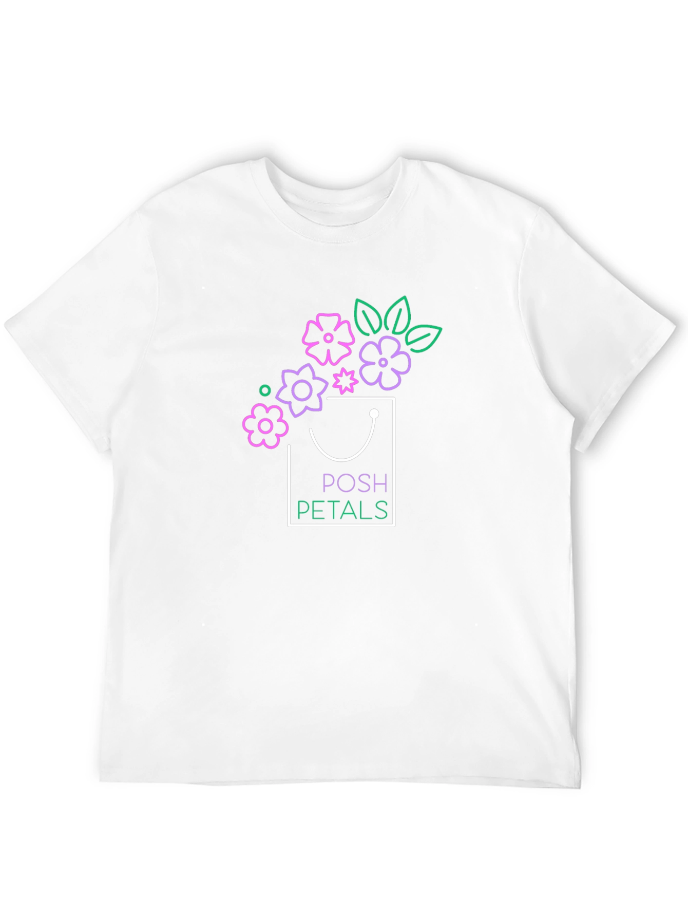 Posh Petals Graphic T-Shirt - Black
