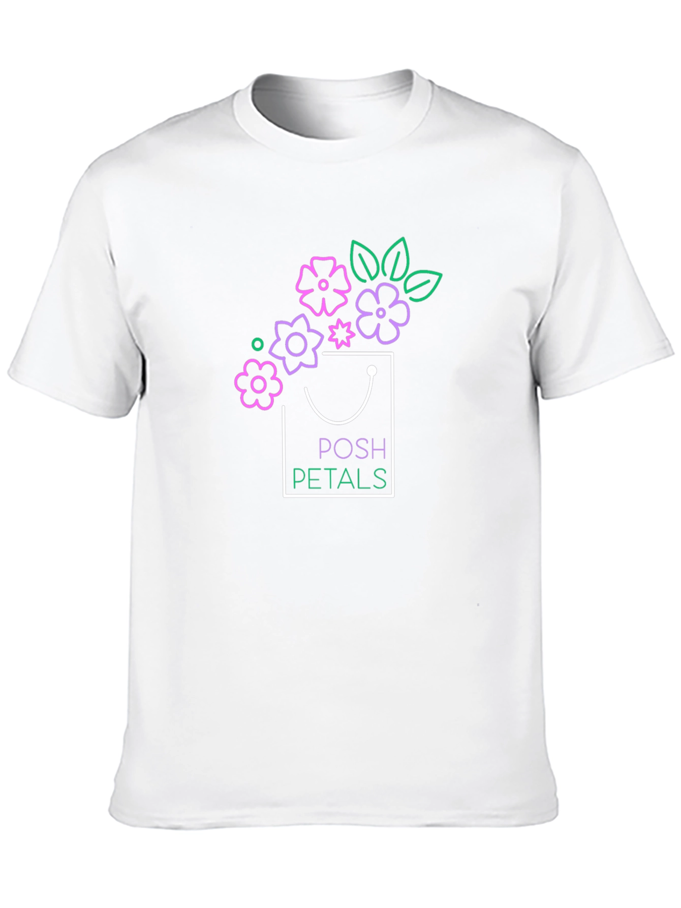 Posh Petals Graphic T-Shirt - Black