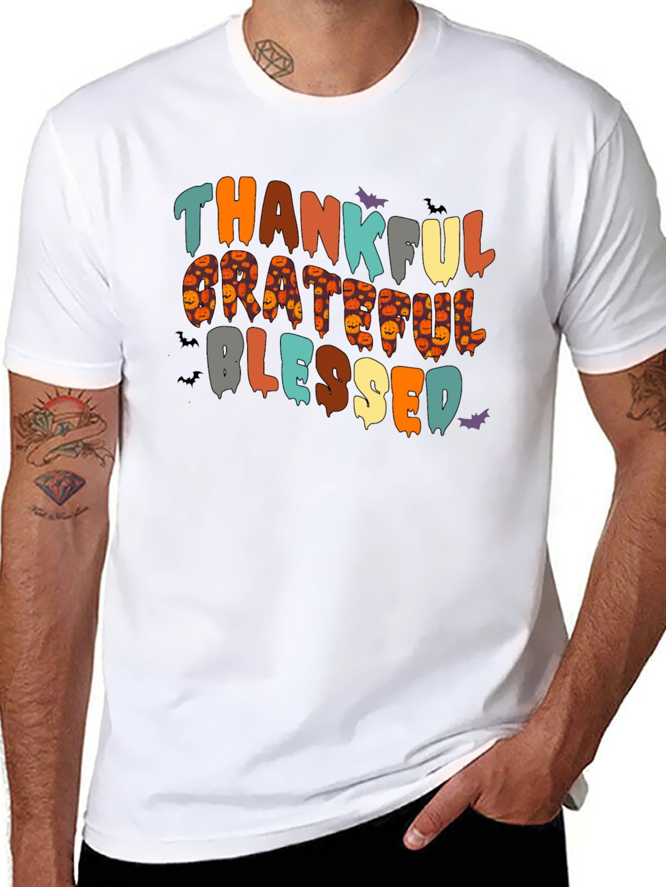 Thankful Grateful Blessed Fall T-Shirt