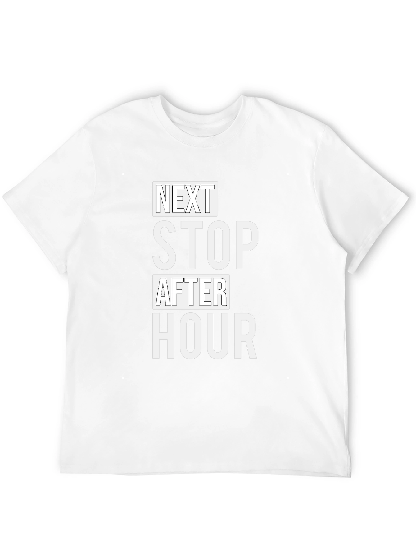 Next Stop After Hour Black T-Shirt