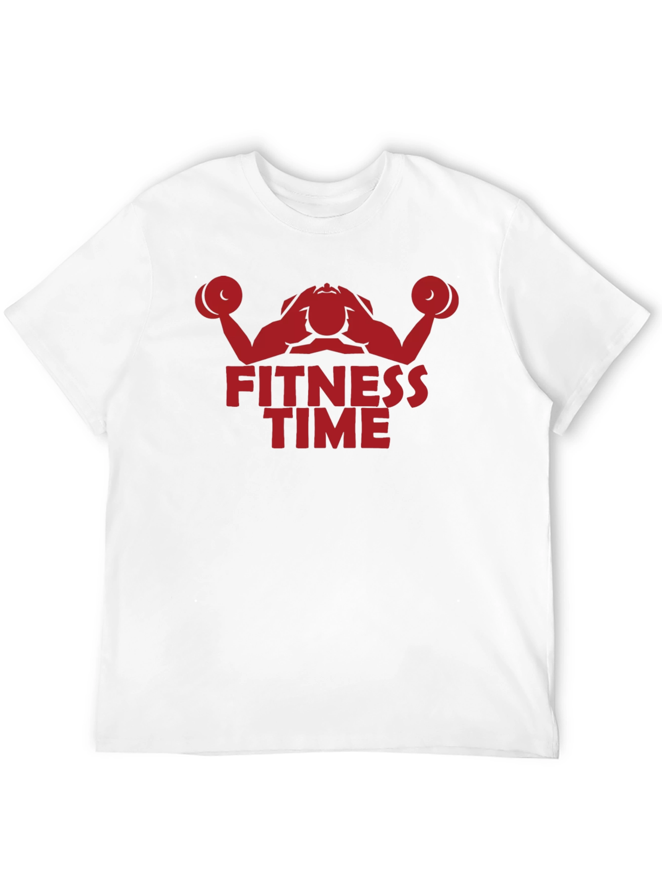 Fitness Time Graphic Tee - Black Cotton