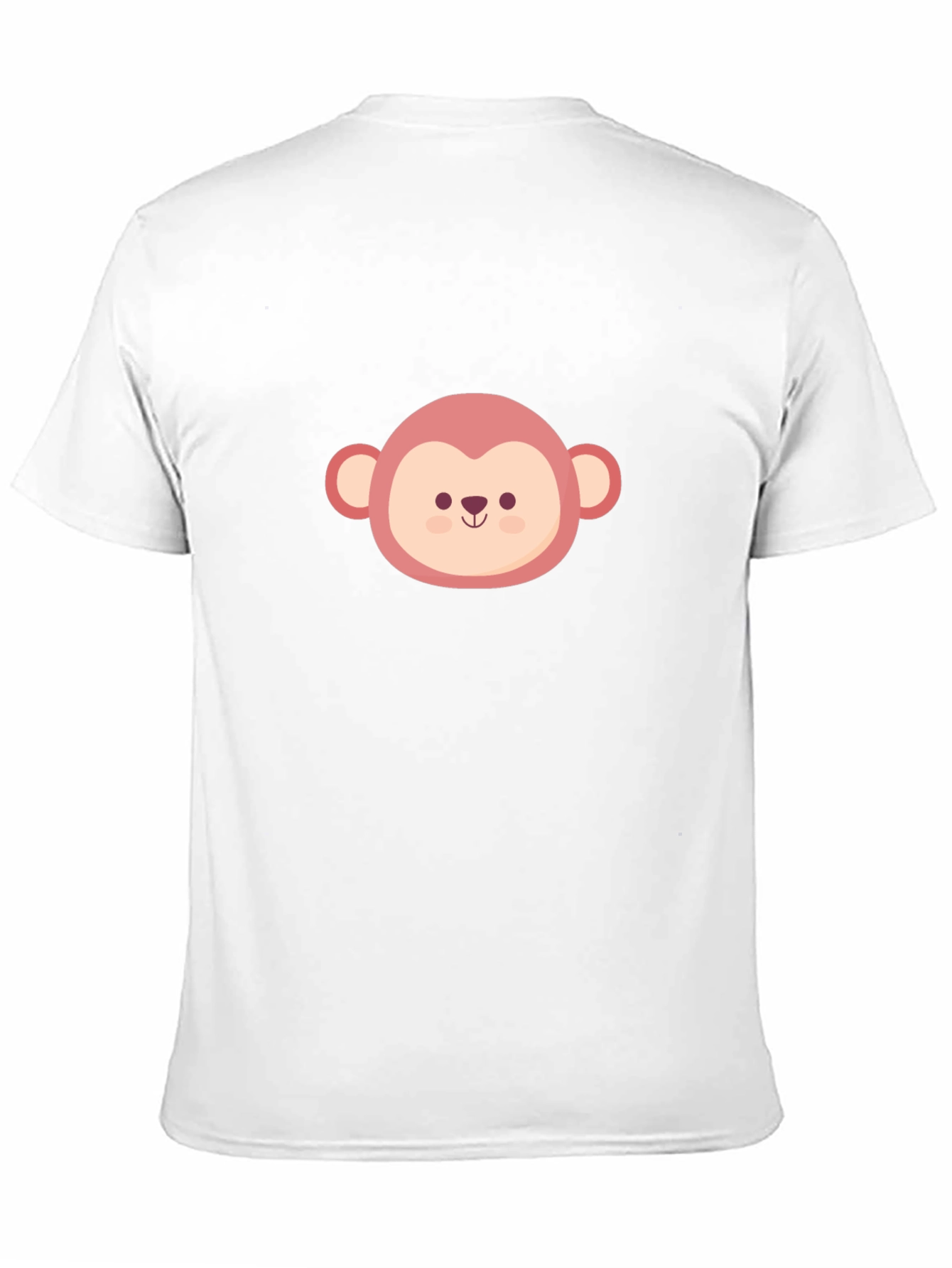 Cute Monkey Face Graphic Tee - Black Unisex T-Shirt