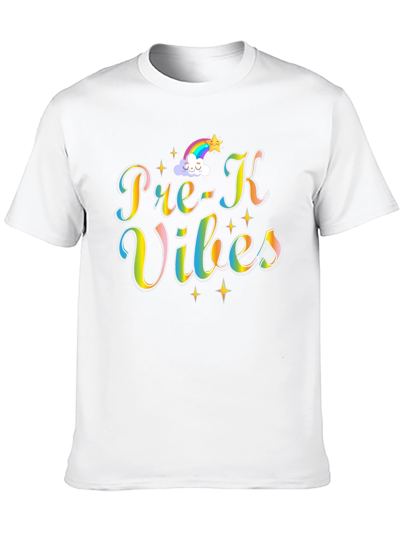 Pre-K Vibes Rainbow Graphic T-Shirt