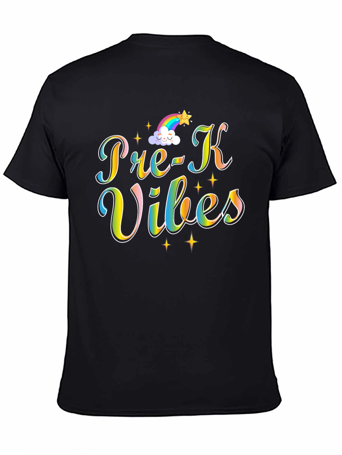Pre-K Vibes Rainbow Graphic T-Shirt