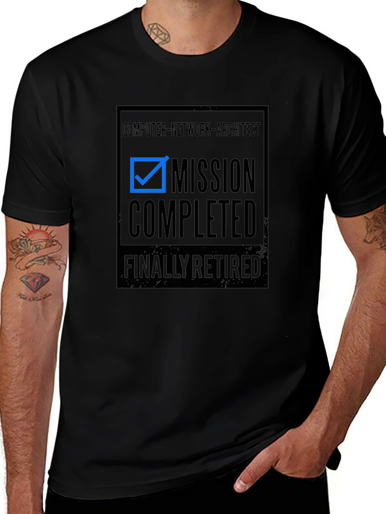 Mission Completed Retired Computer Network Architect T-Shirt