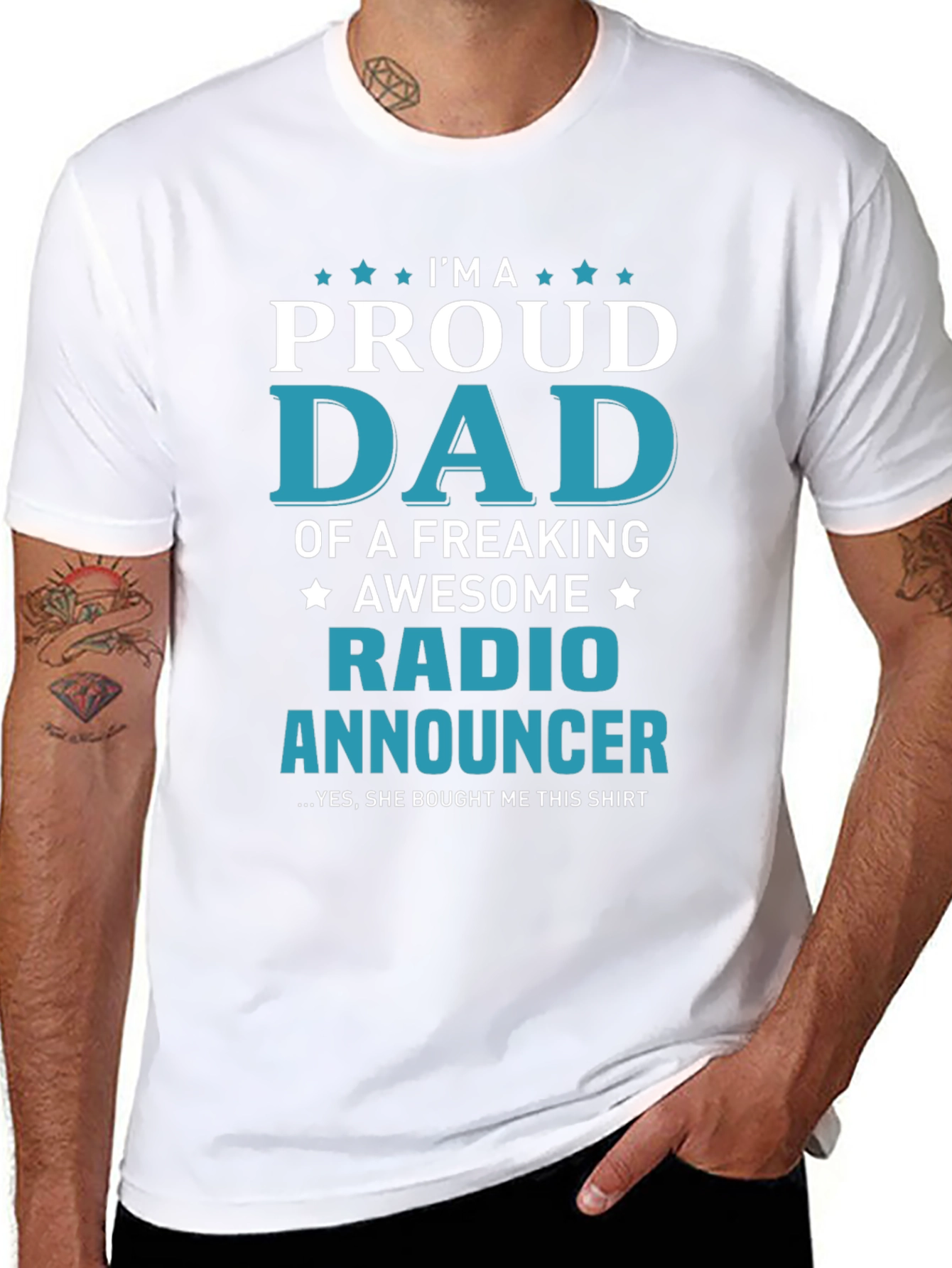 Proud Dad Radio Announcer T-Shirt