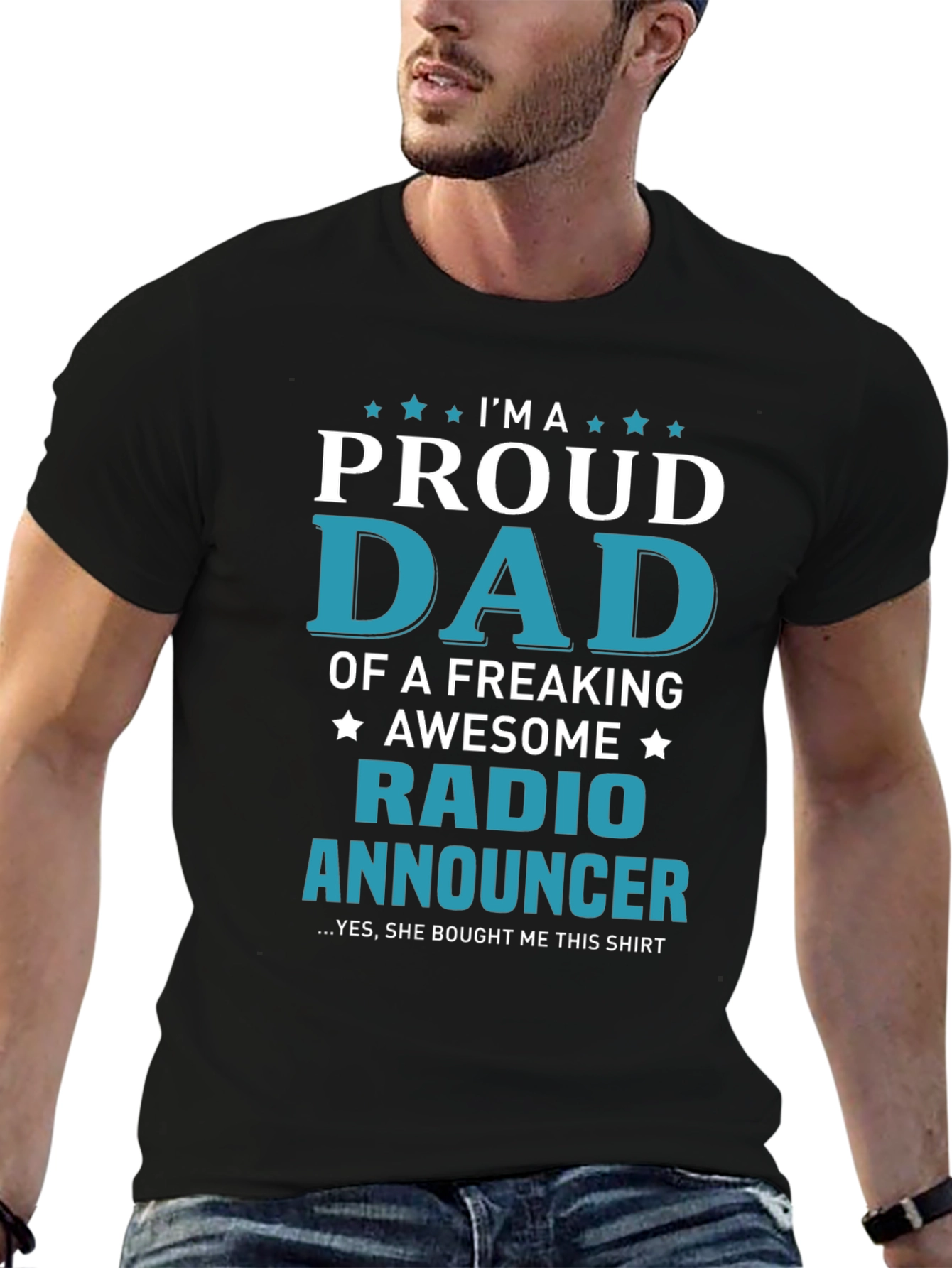 Proud Dad Radio Announcer T-Shirt