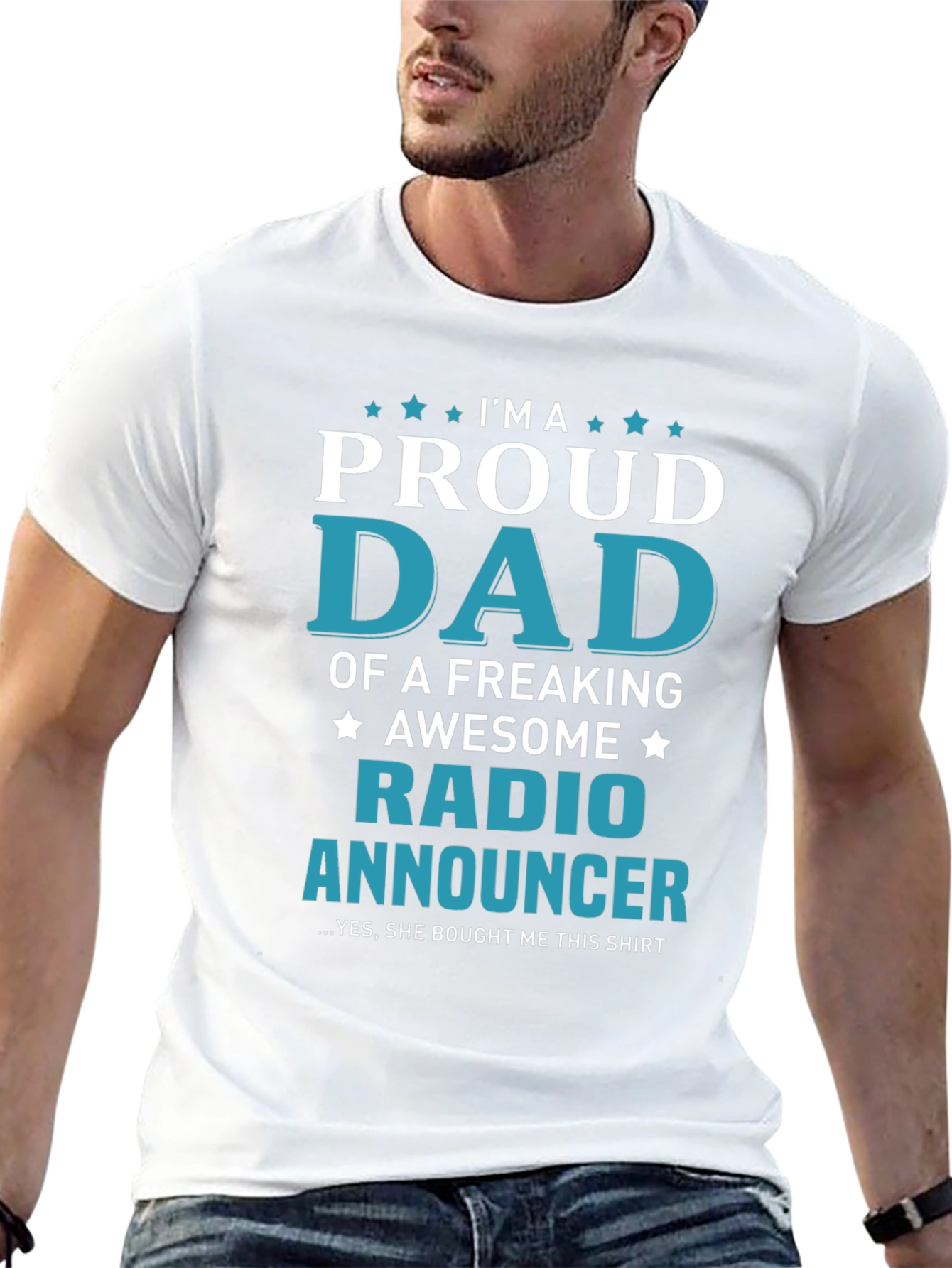 Proud Dad Radio Announcer T-Shirt