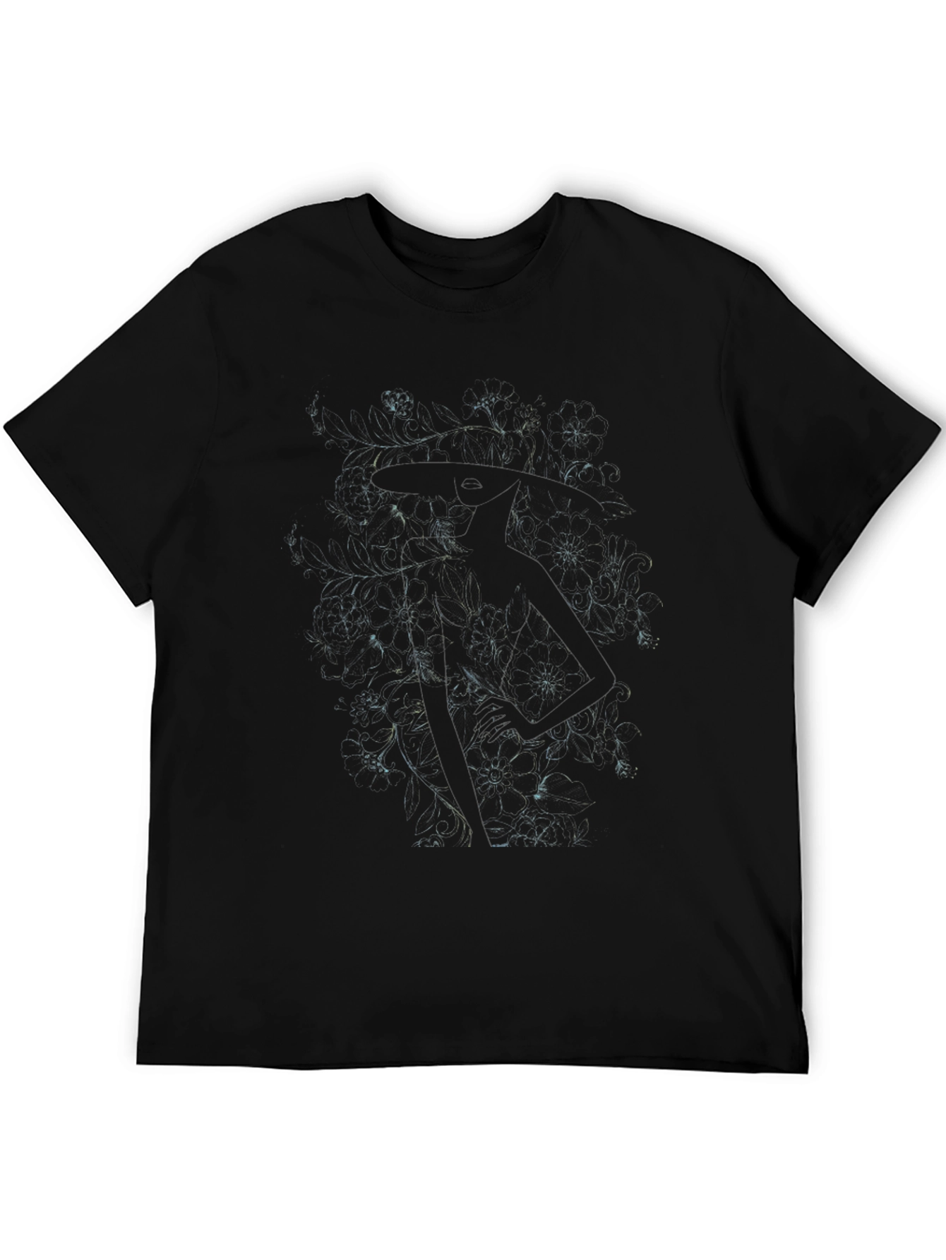 Abstract Neuron Graphic Black T-Shirt