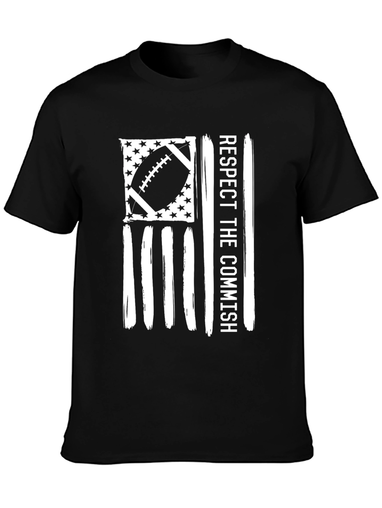 Respect the Commish Football Flag T-Shirt