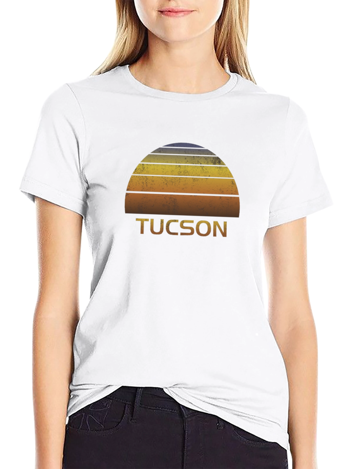 Retro Tucson Sunset Graphic Tee - Arizona Souvenir Shirt