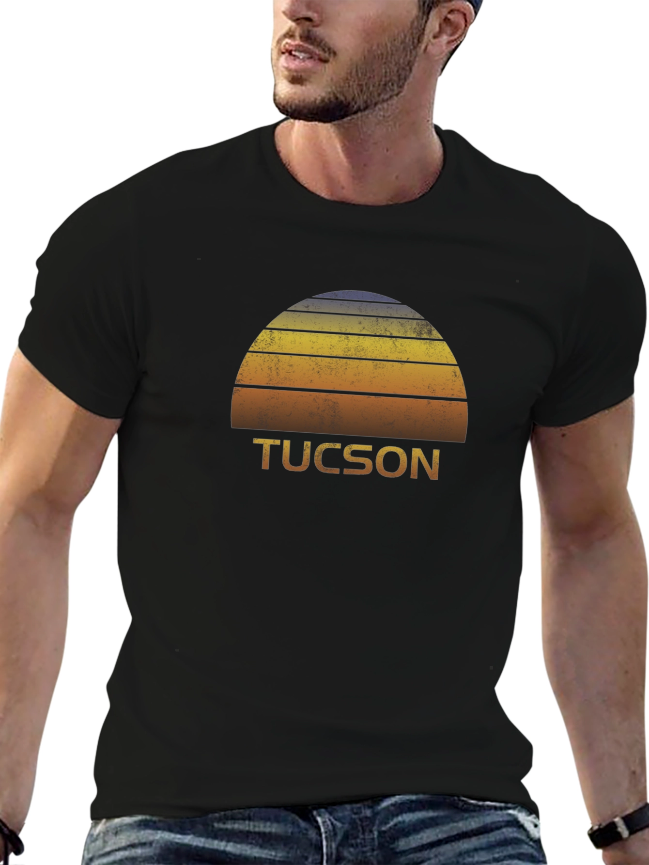 Retro Tucson Sunset Graphic Tee - Arizona Souvenir Shirt