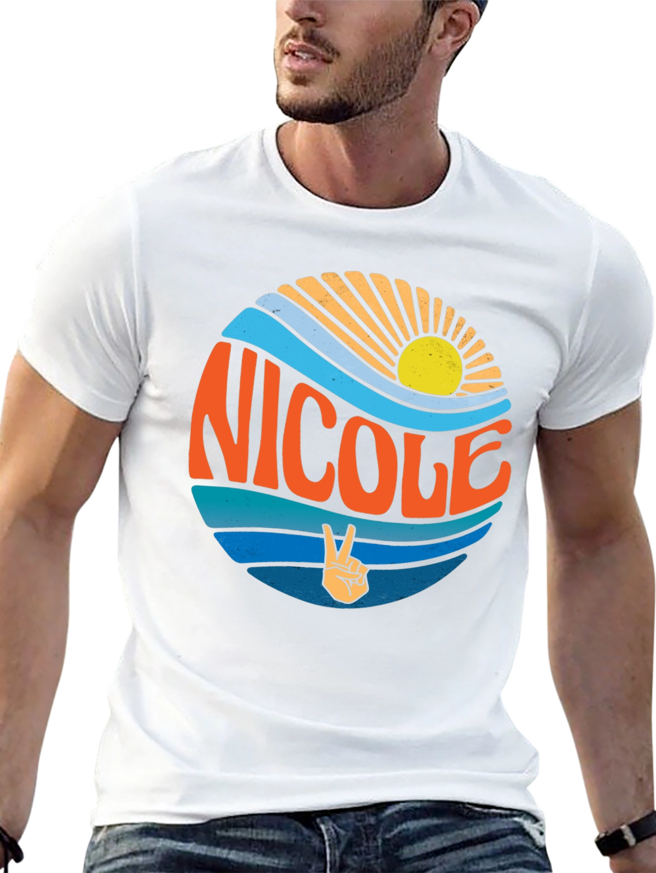 Retro Nicole T-Shirt - Surf & Sun Graphic