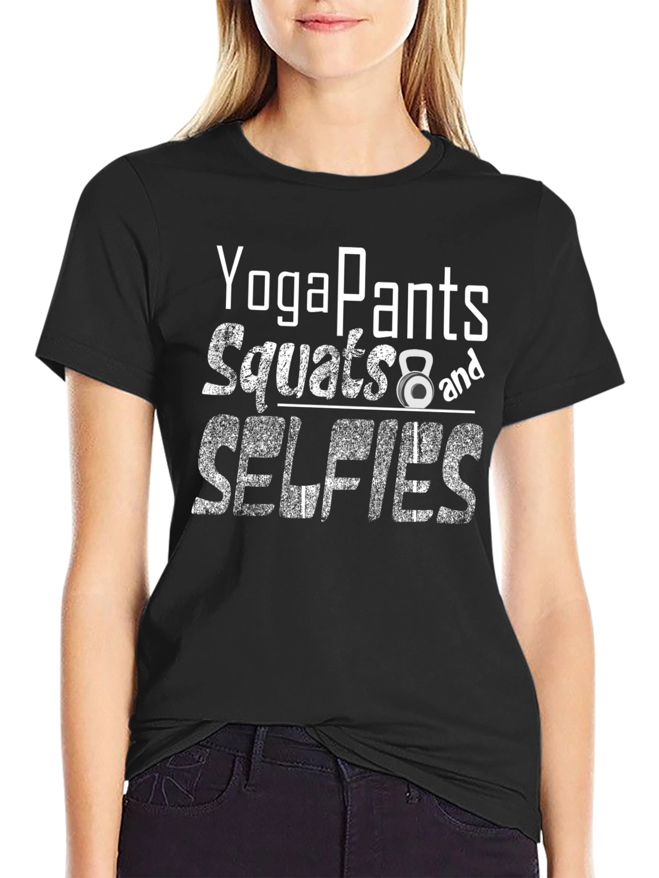 Yoga Pants Squats & Selfies Graphic Tee