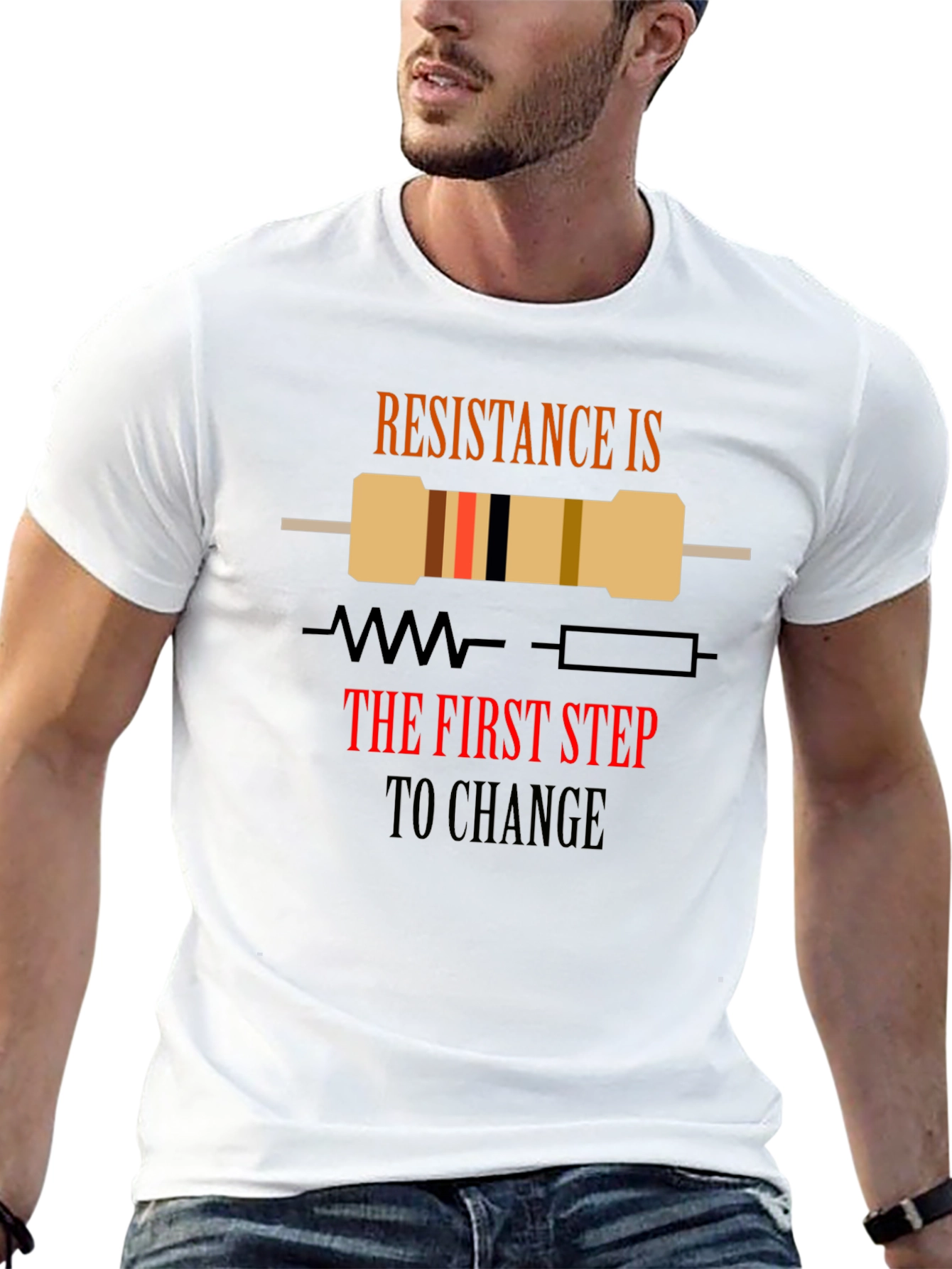 Resistance is Change Black Graphic T-Shirt