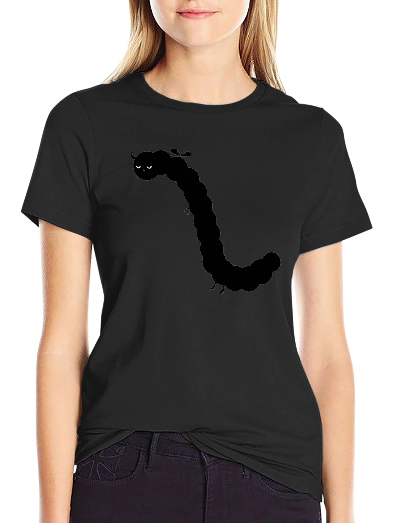 Caterpillar Graphic Tee - Black Cotton Shirt