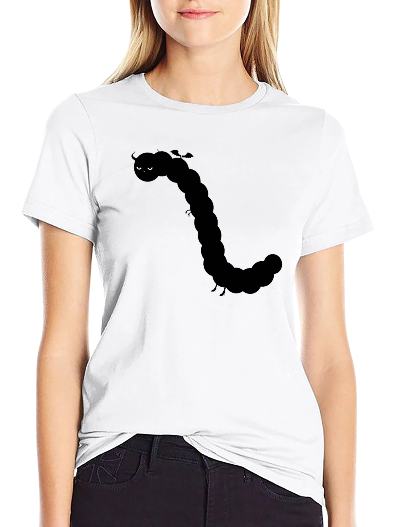 Caterpillar Graphic Tee - Black Cotton Shirt