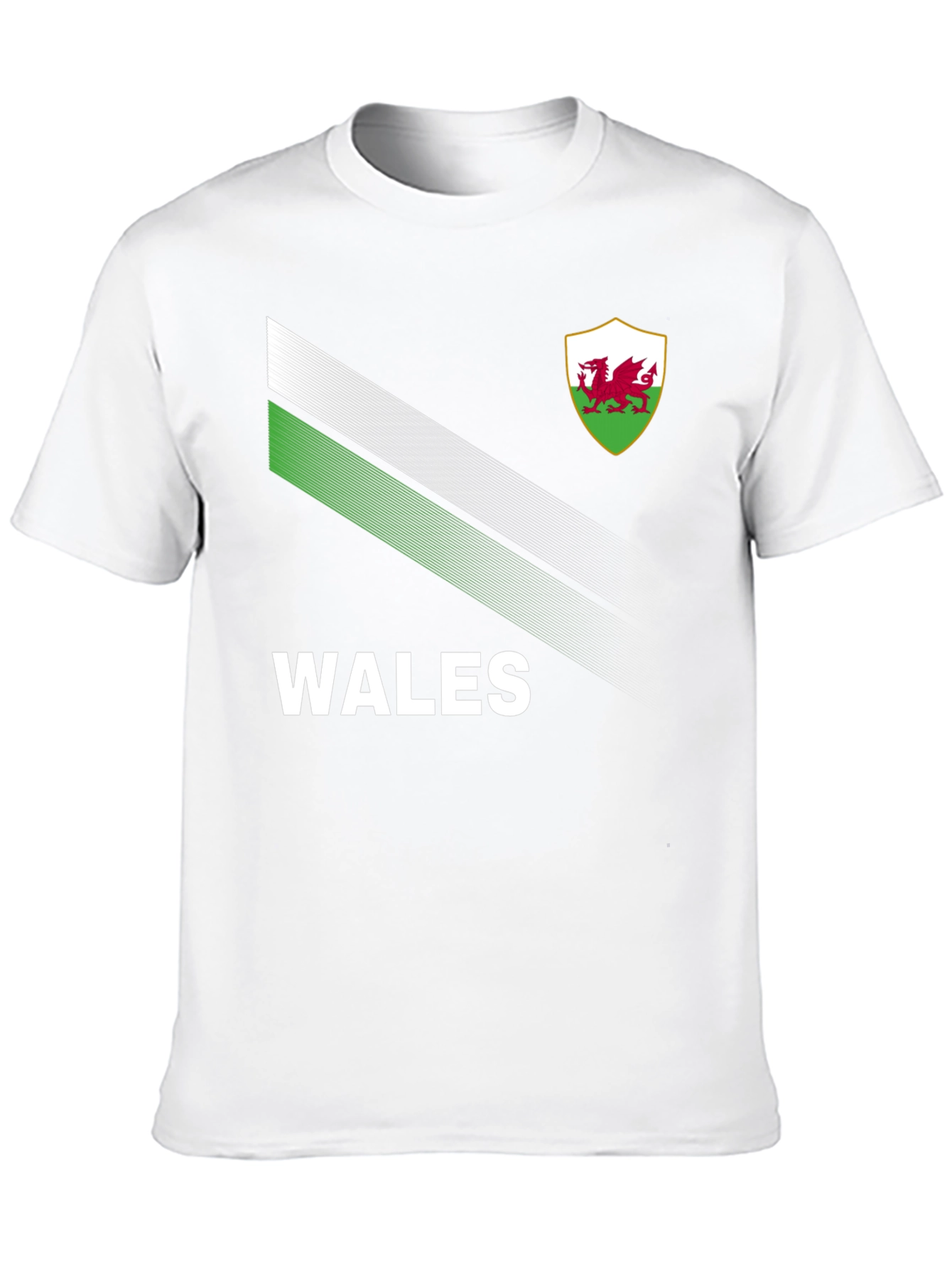 Wales T-Shirt: Black Jersey with Dragon Emblem