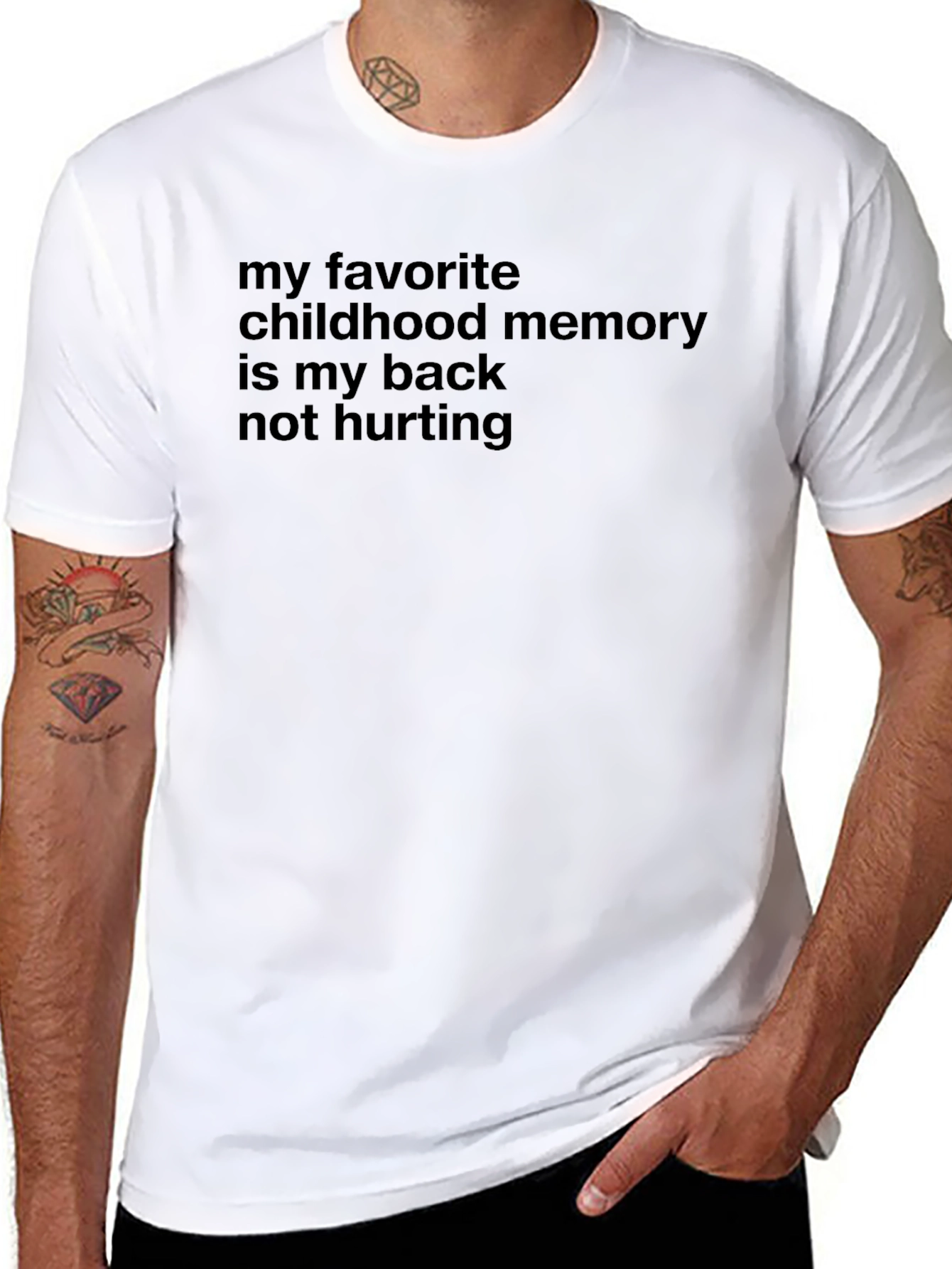 Funny Back Pain T-Shirt - Childhood Memory