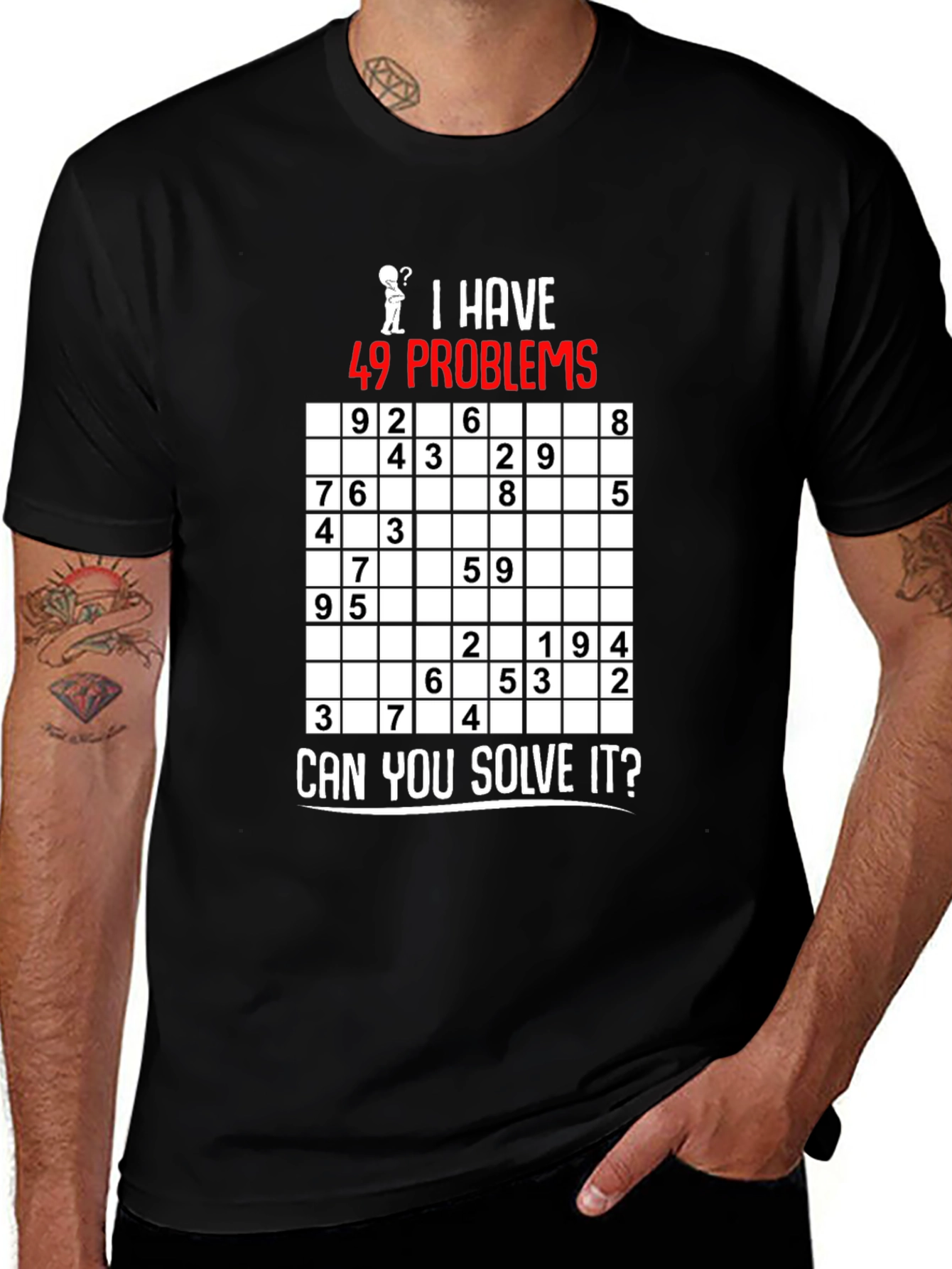 Sudoku Puzzle T-Shirt - 49 Problems