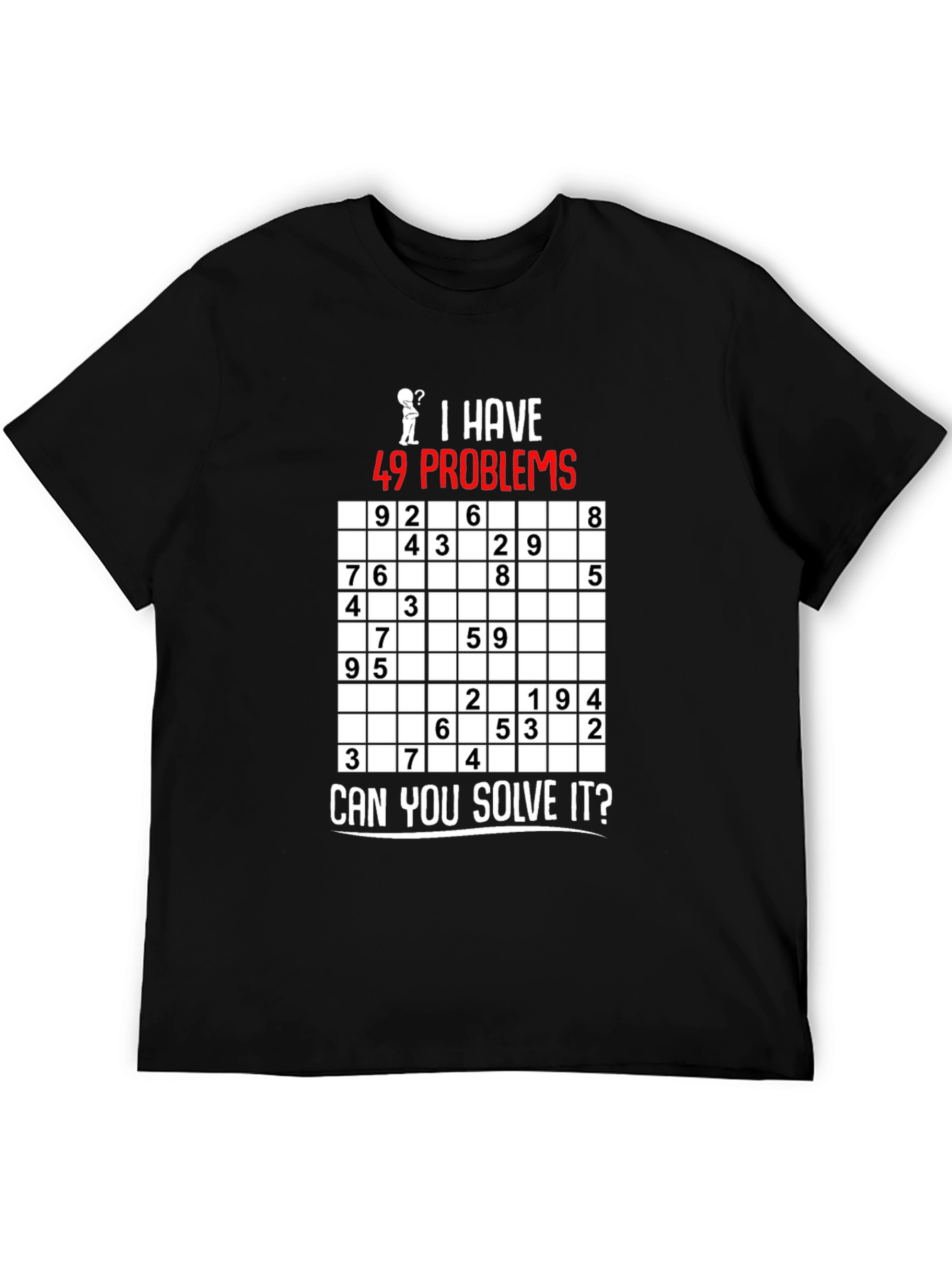 Sudoku Puzzle T-Shirt - 49 Problems