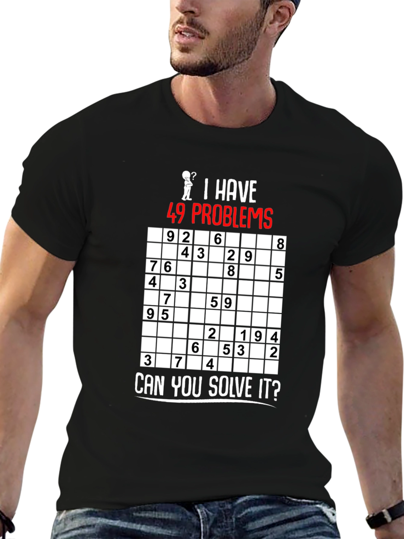 Sudoku Puzzle T-Shirt - 49 Problems