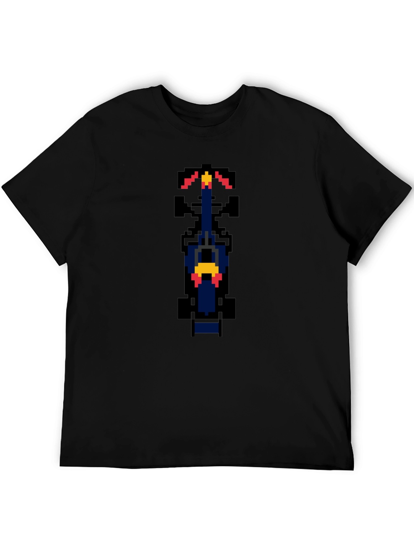 Retro Pixel Racer T-Shirt - Black