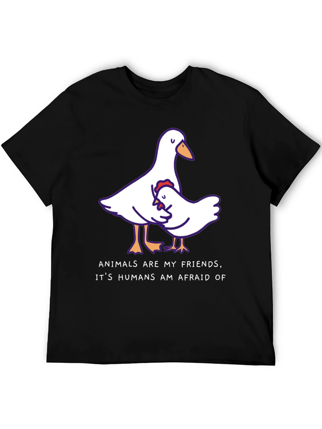 Animals Are My Friends T-Shirt Black