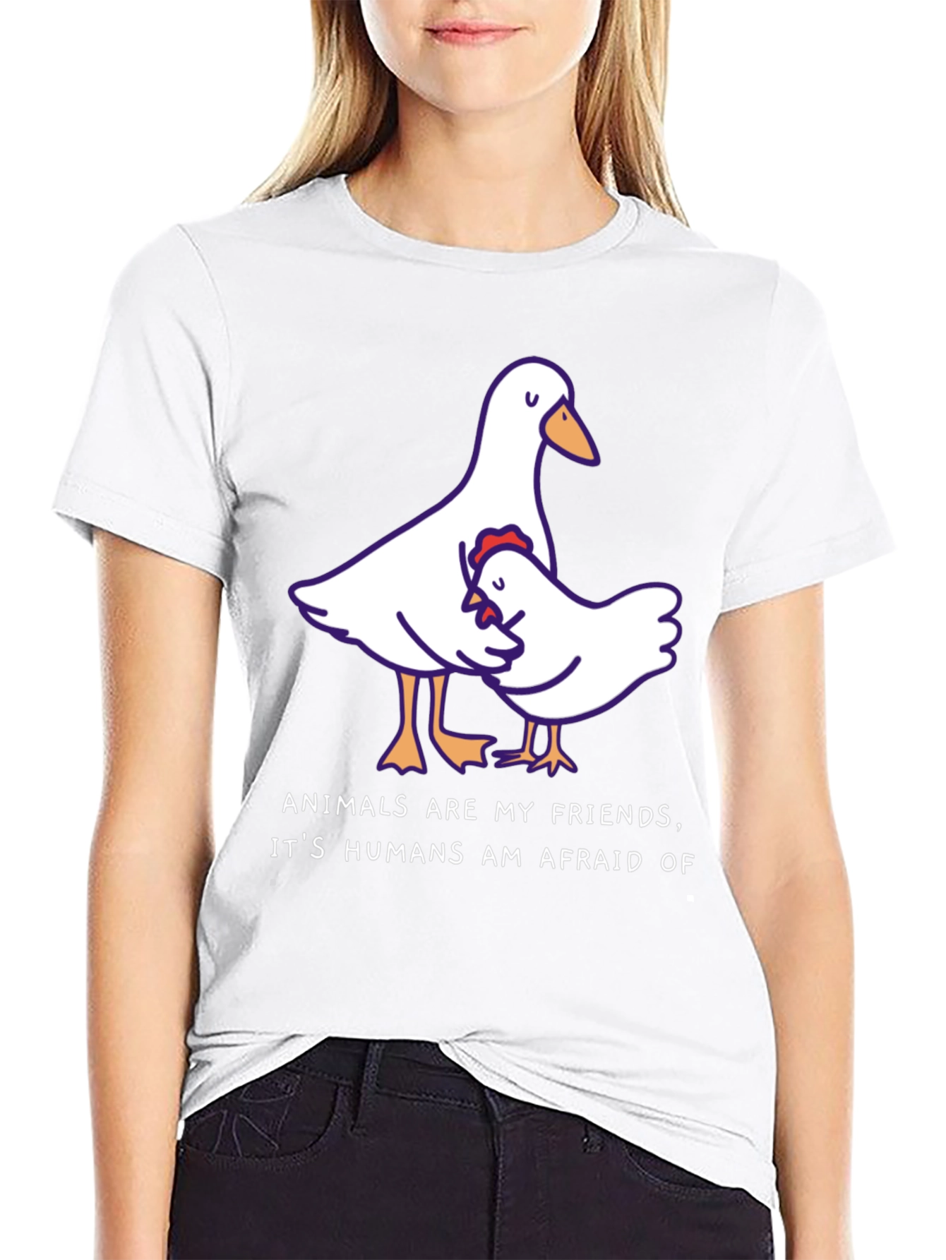 Animals Are My Friends T-Shirt Black