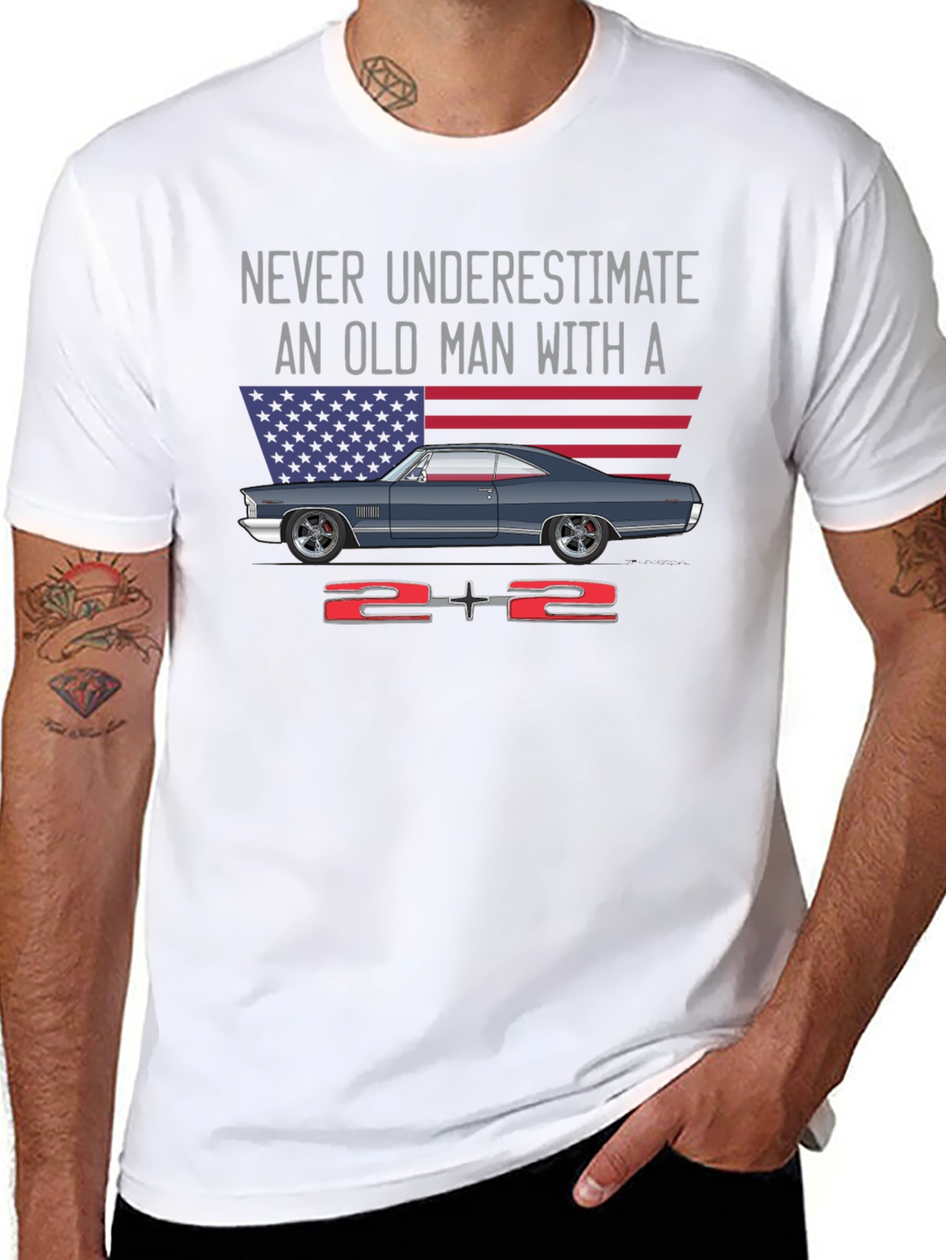 Never Underestimate Old Man Graphic Tee