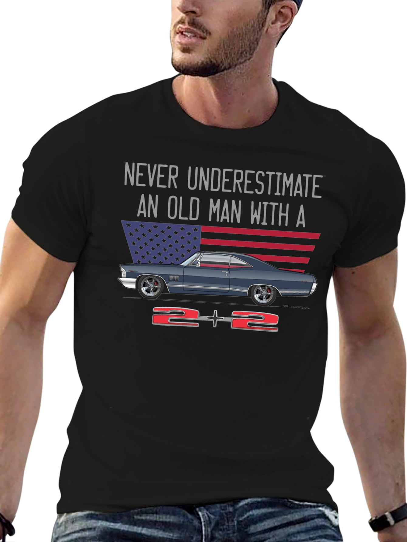 Never Underestimate Old Man Graphic Tee