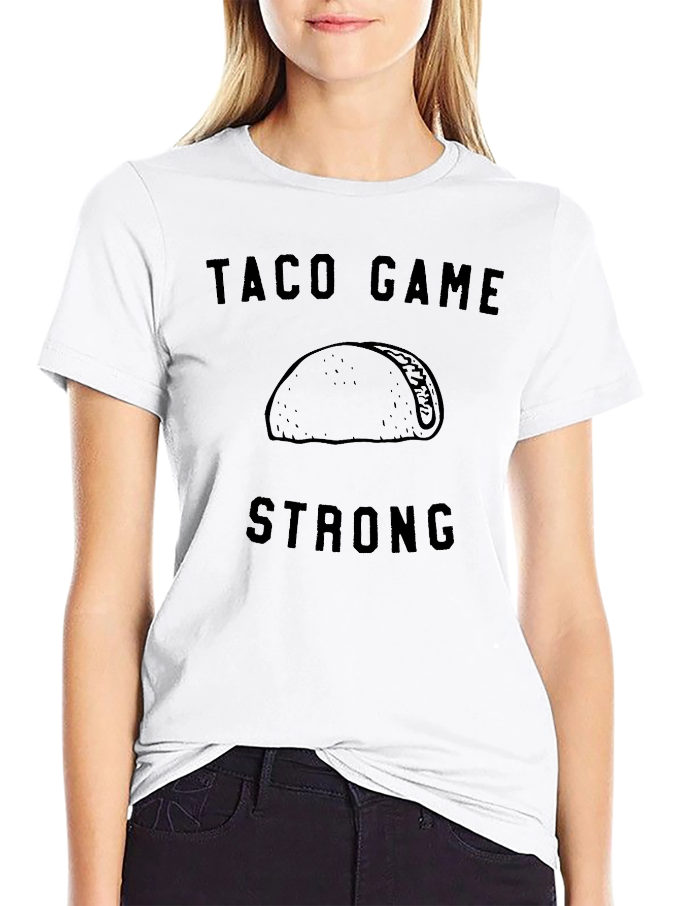 Taco Game Strong Black Graphic Tee