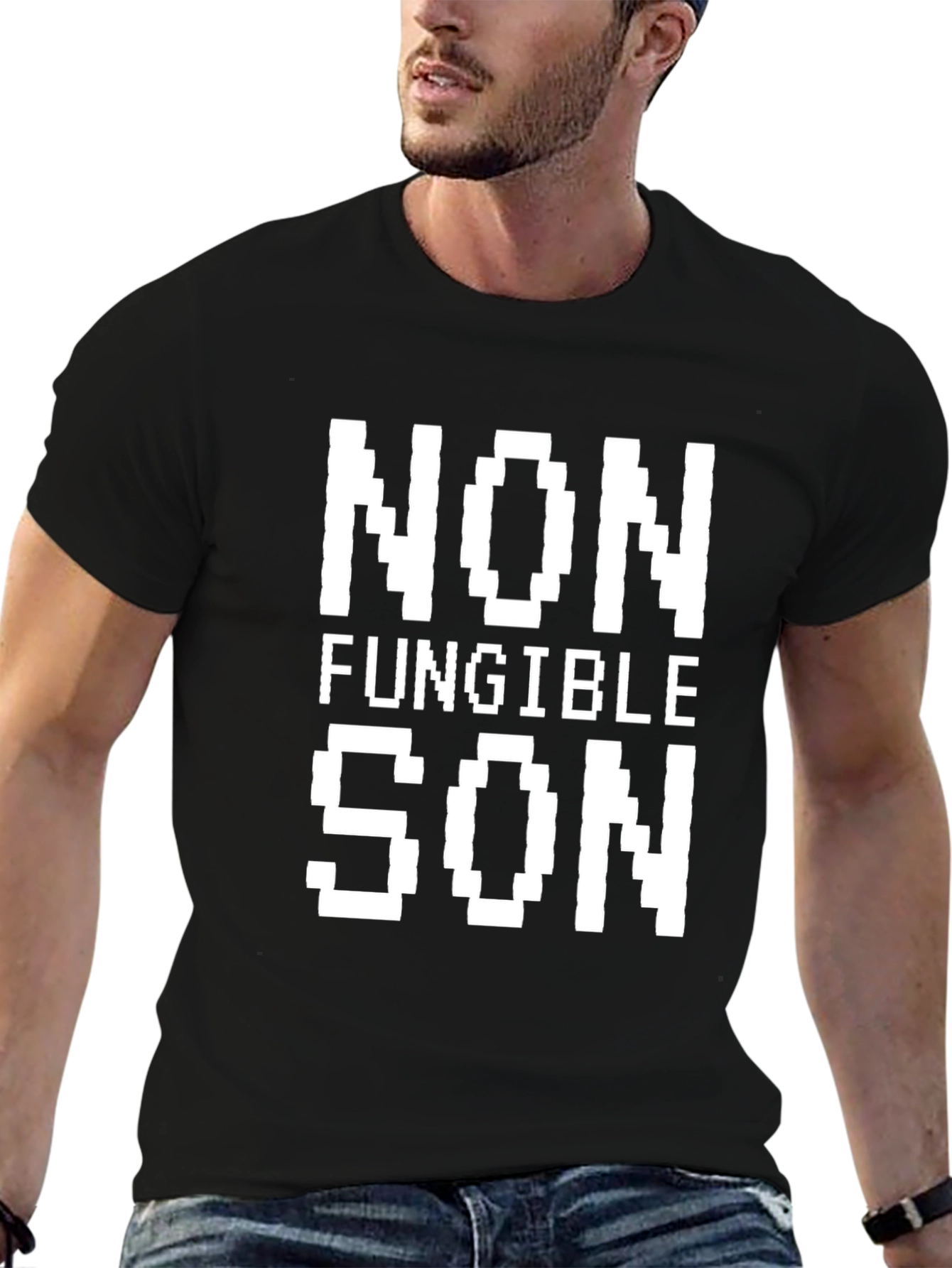 Non-Fungible Son Pixel Art T-Shirt - Black