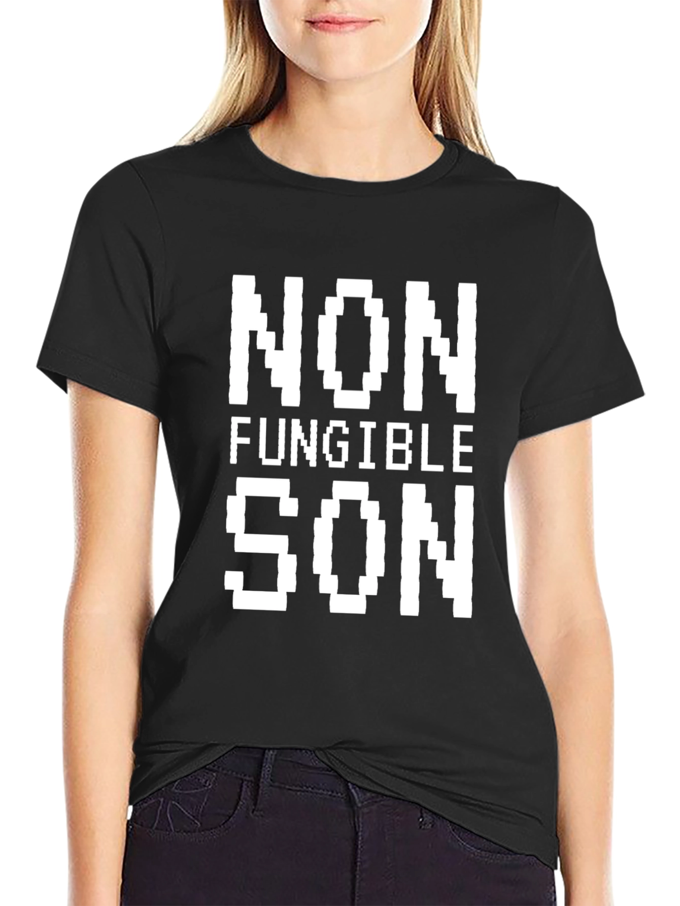 Non-Fungible Son Pixel Art T-Shirt - Black