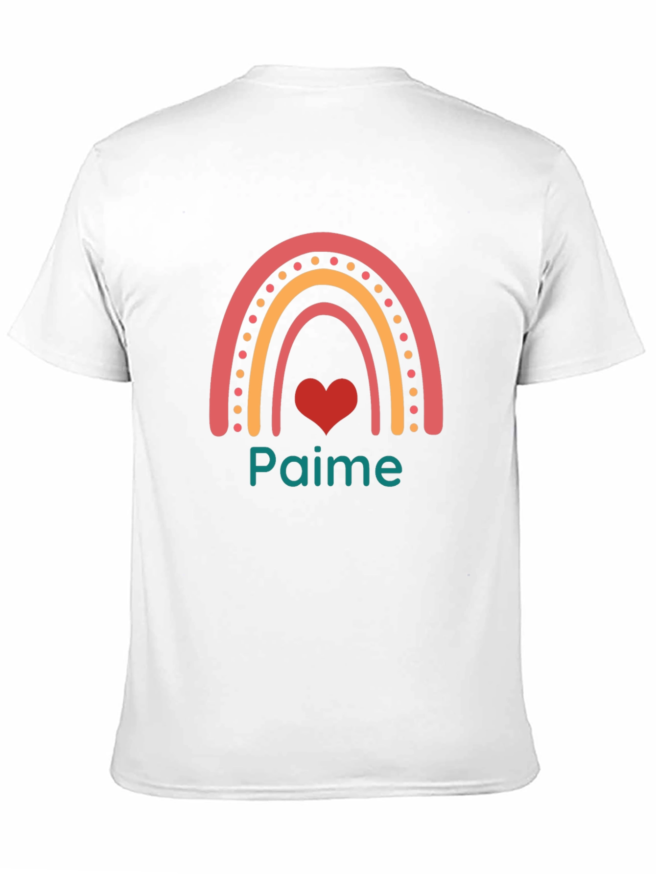 Rainbow Heart Paime Graphic Tee - Black