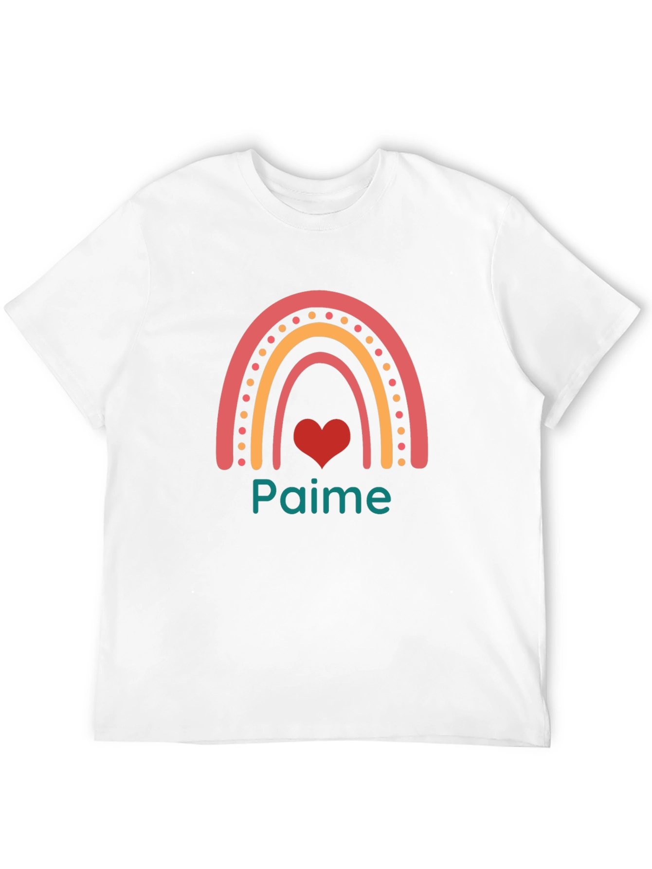 Rainbow Heart Paime Graphic Tee - Black