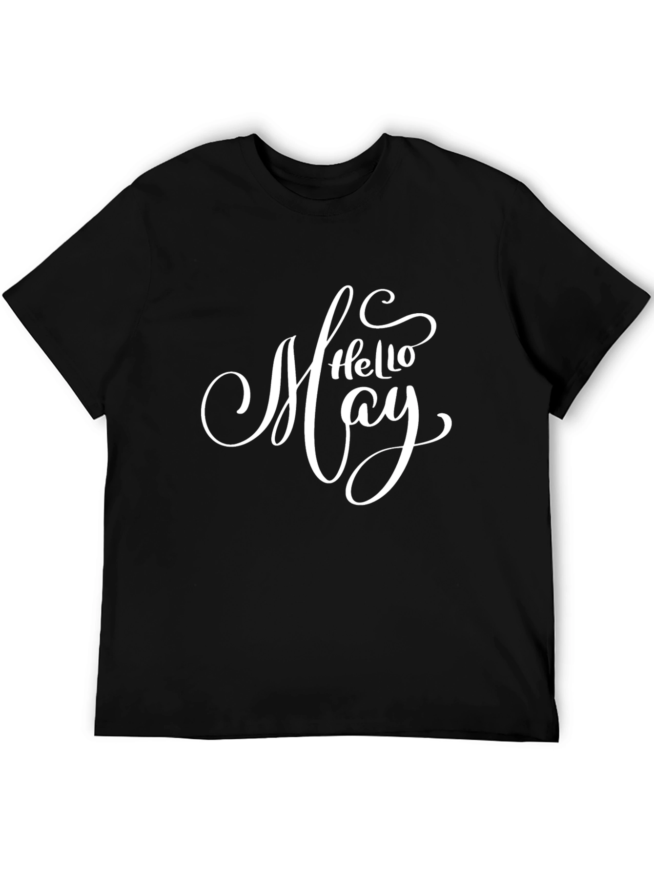Hello May T-Shirt - Black Graphic Tee